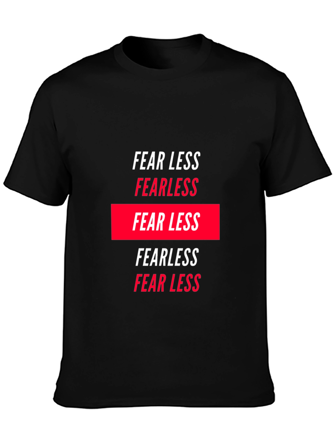Fearless Graphic Tee - Black Crew Neck T-Shirt