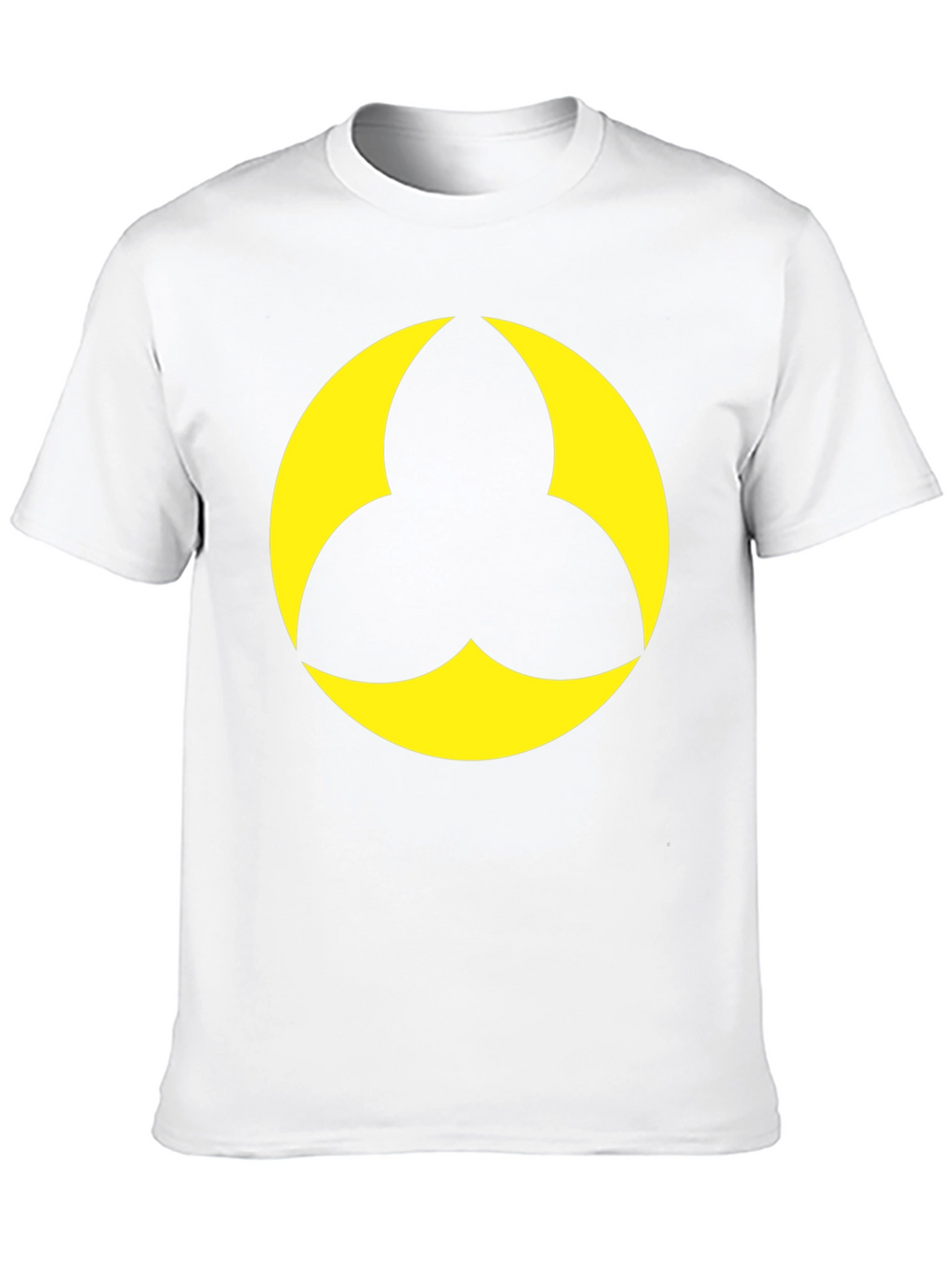 Black T-Shirt with Geometric Yellow Design