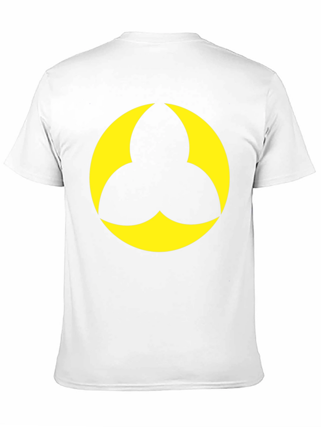 Black T-Shirt with Geometric Yellow Design