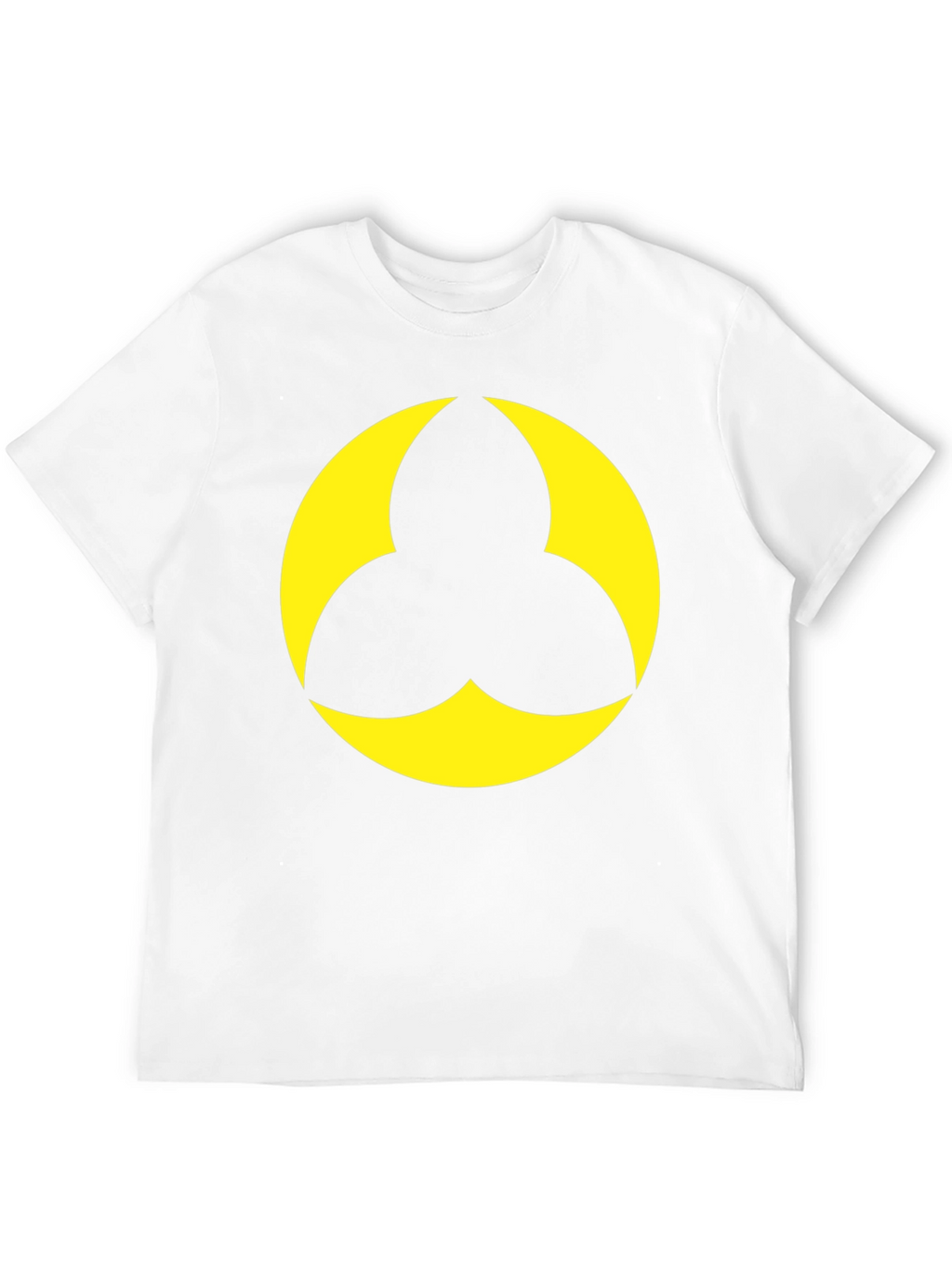 Black T-Shirt with Geometric Yellow Design