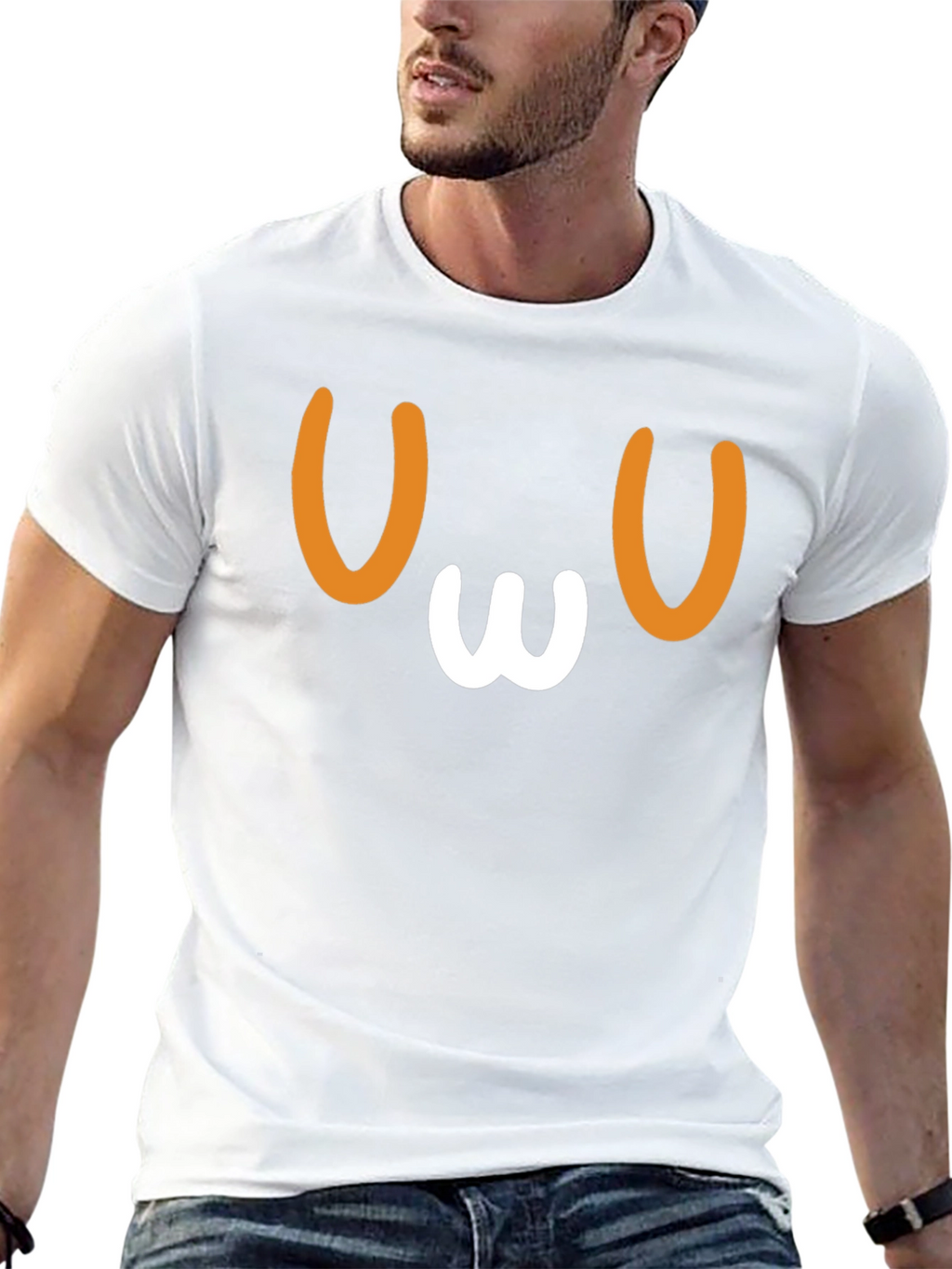 OwO Face Graphic Tee - Black Cotton Comfort