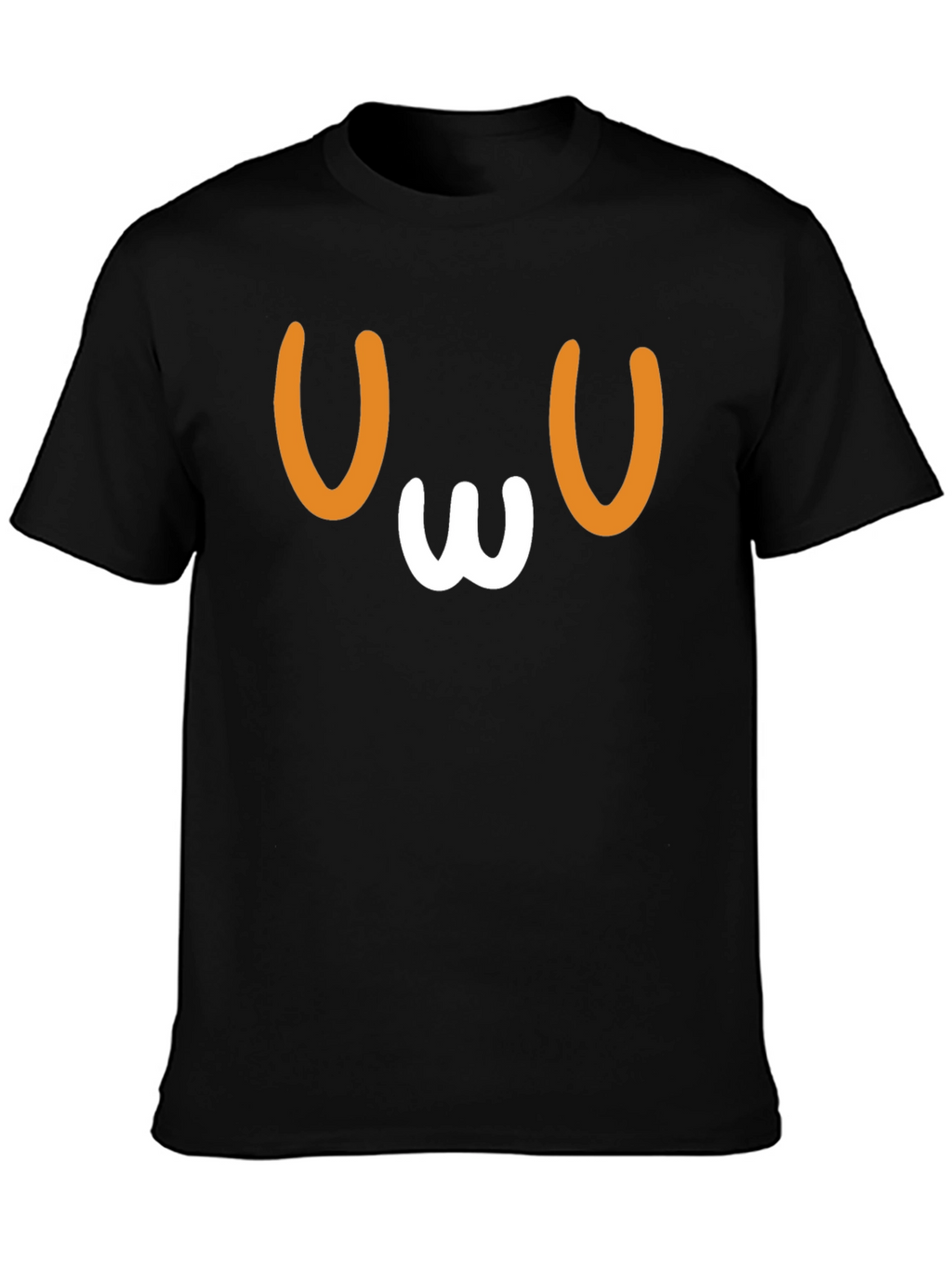 OwO Face Graphic Tee - Black Cotton Comfort