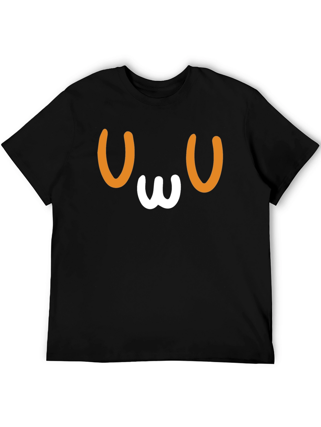 OwO Face Graphic Tee - Black Cotton Comfort