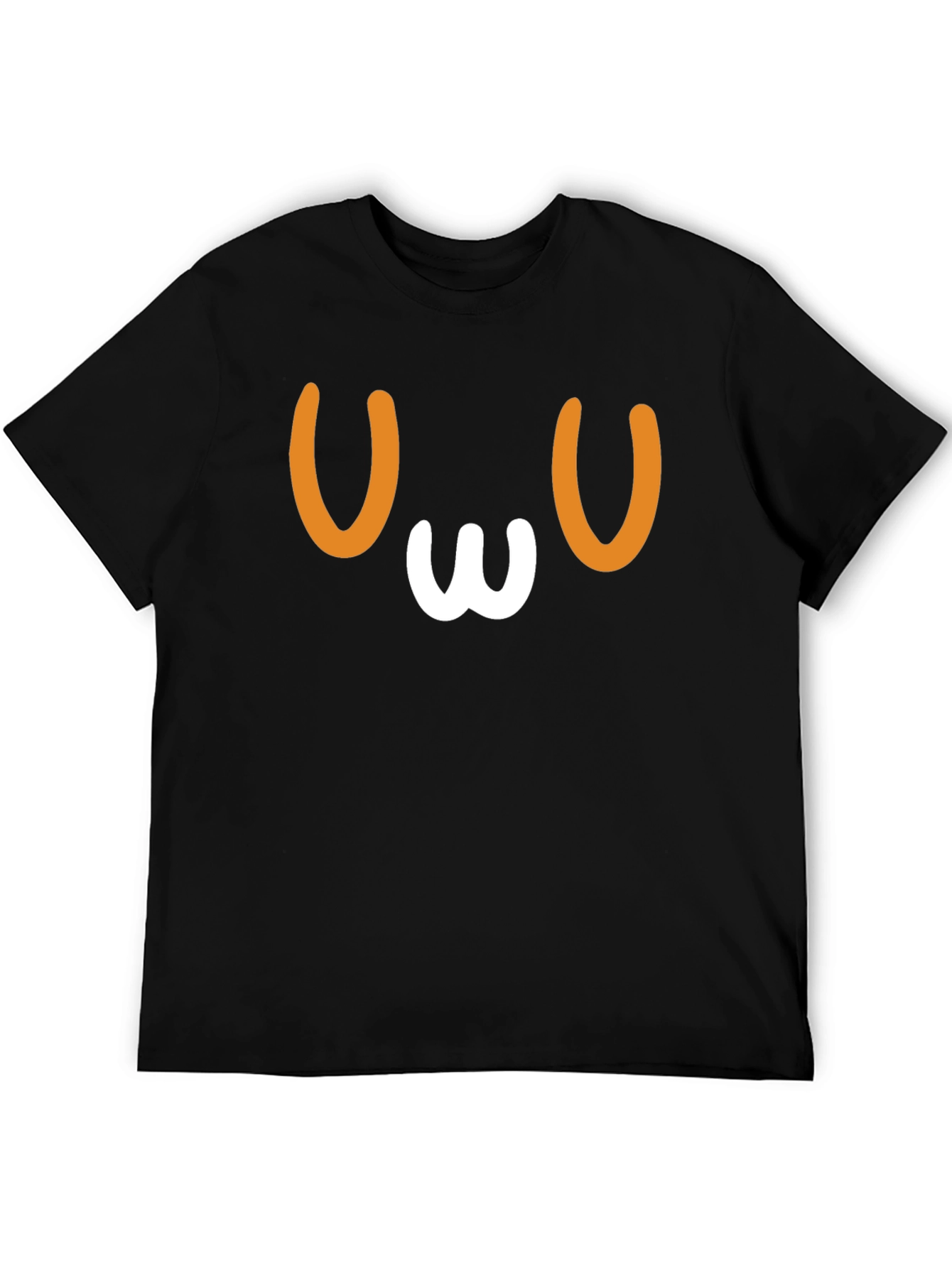 OwO Face Graphic Tee - Black Cotton Comfort