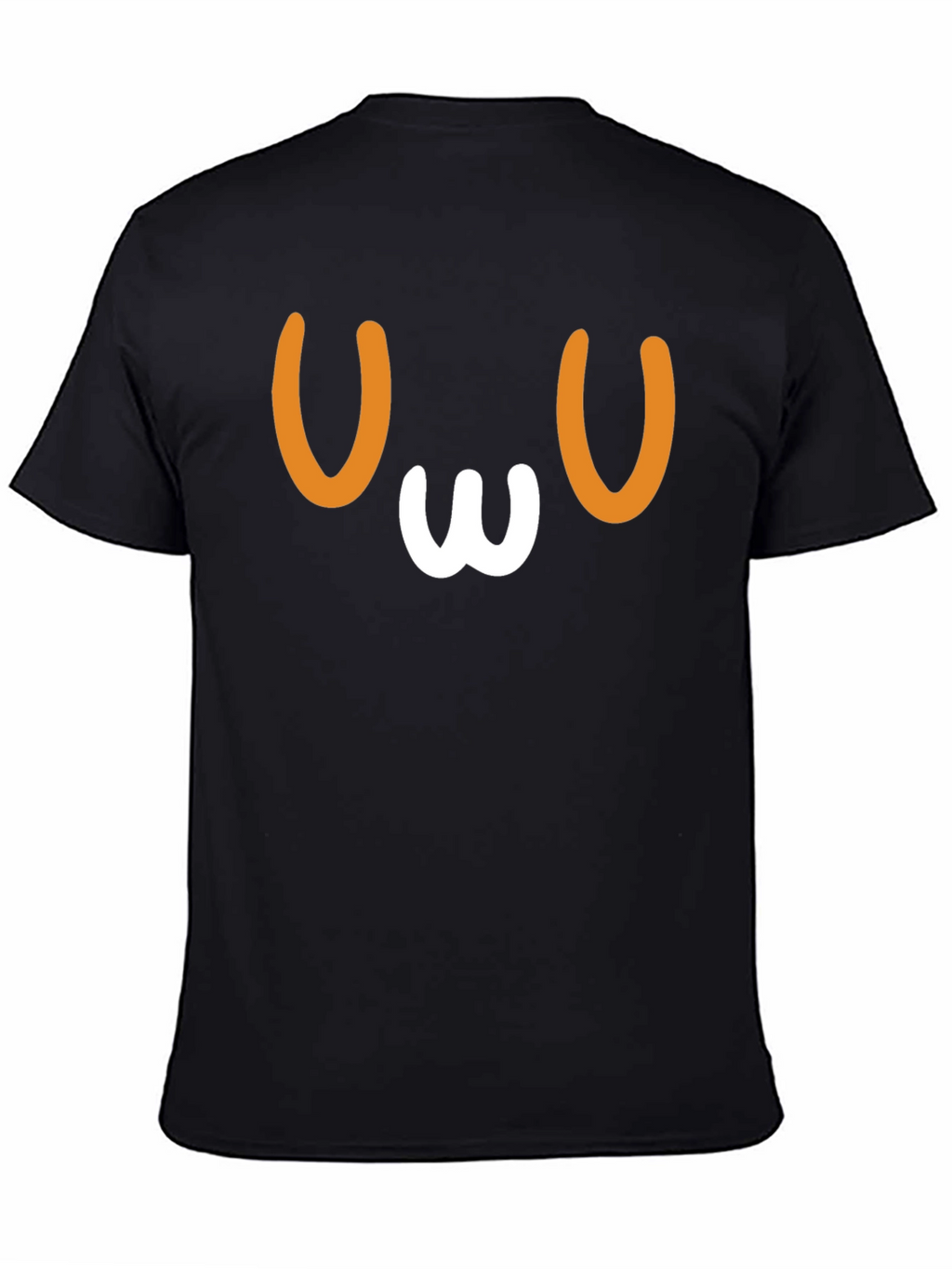 OwO Face Graphic Tee - Black Cotton Comfort