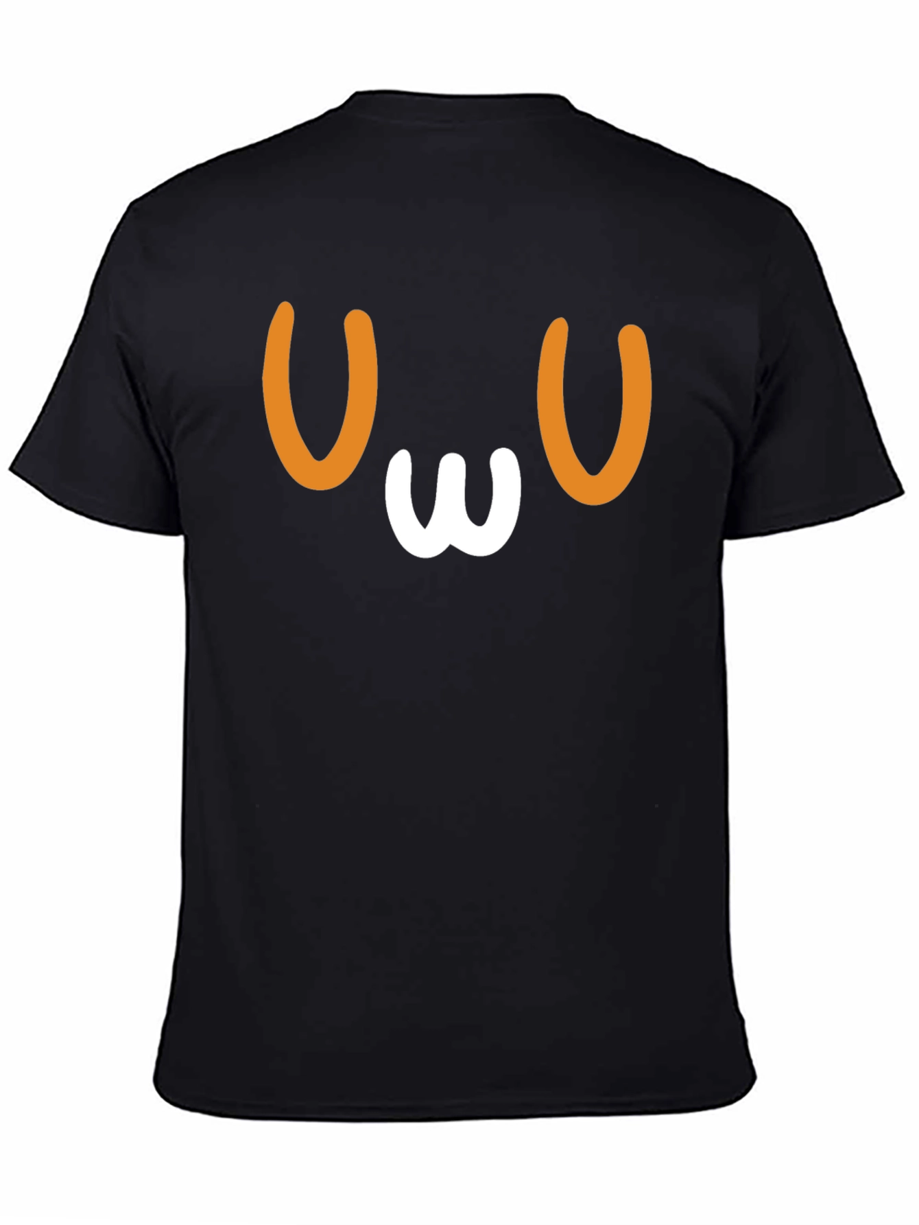 OwO Face Graphic Tee - Black Cotton Comfort