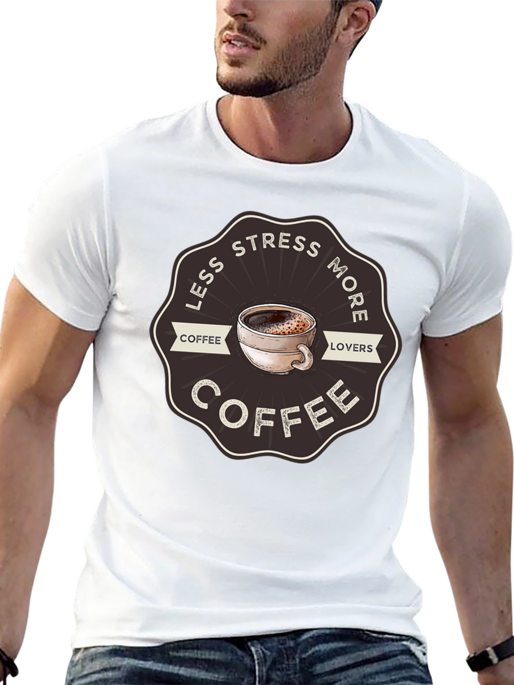 Less Stress More Coffee T-Shirt