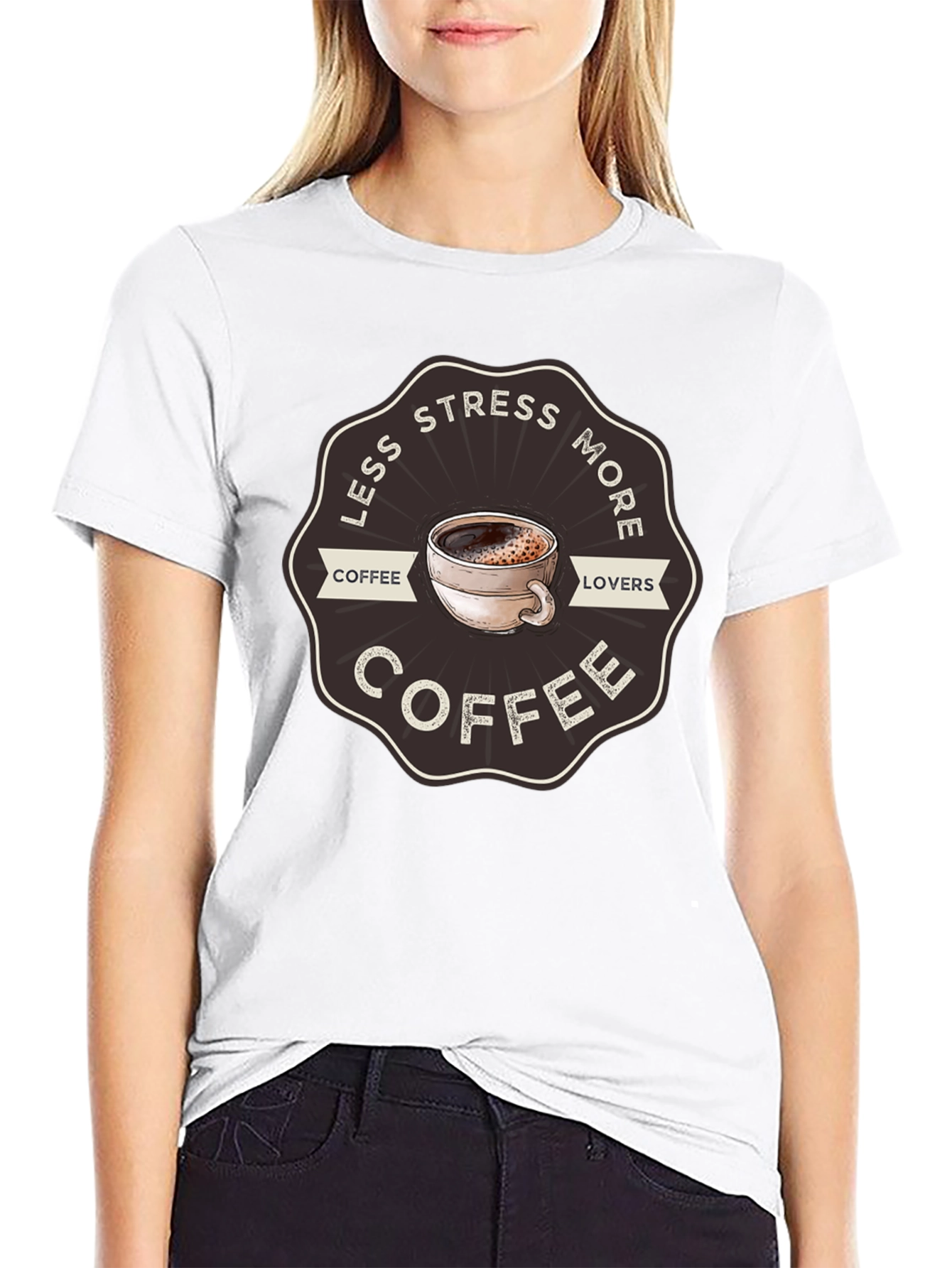 Less Stress More Coffee T-Shirt