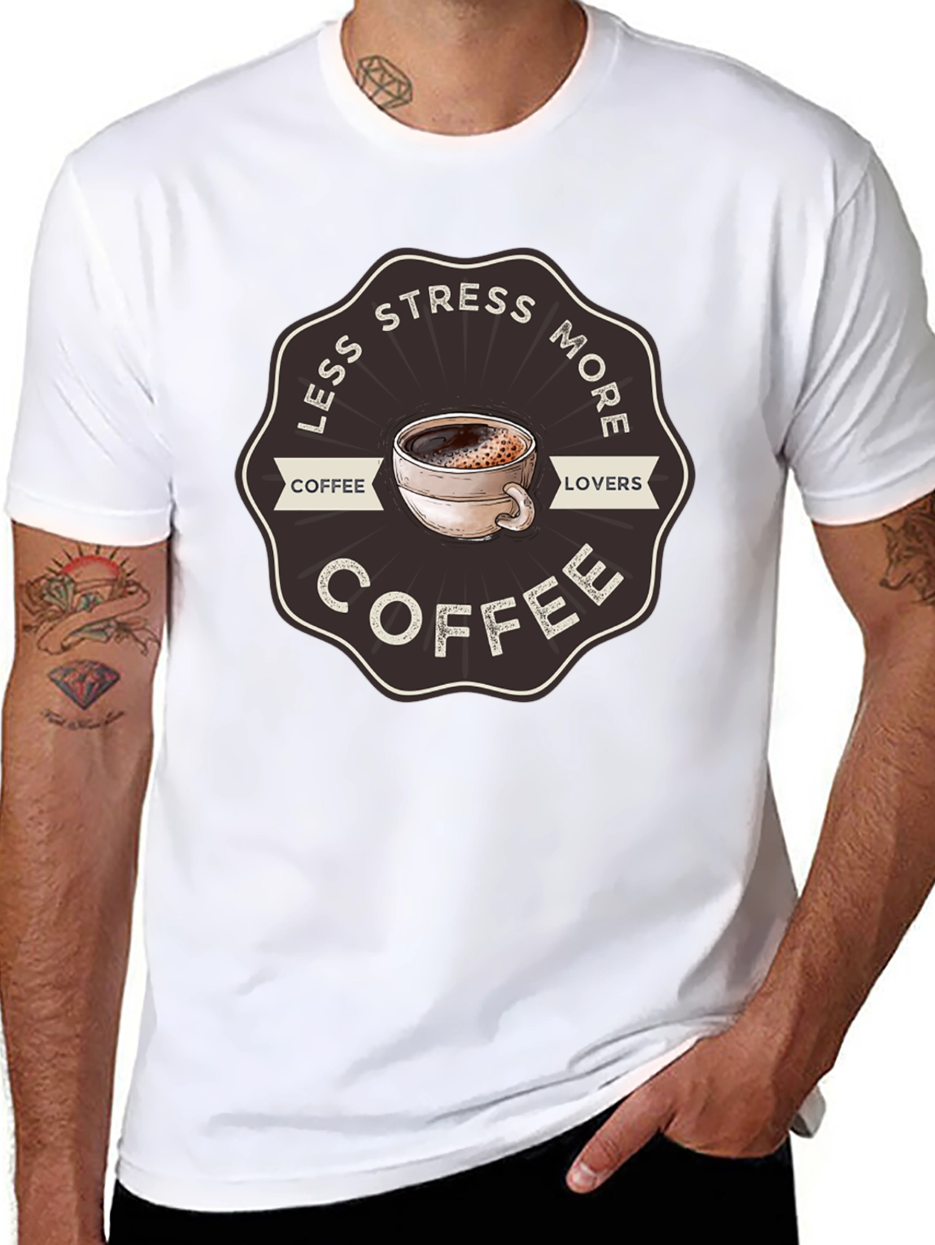 Less Stress More Coffee T-Shirt