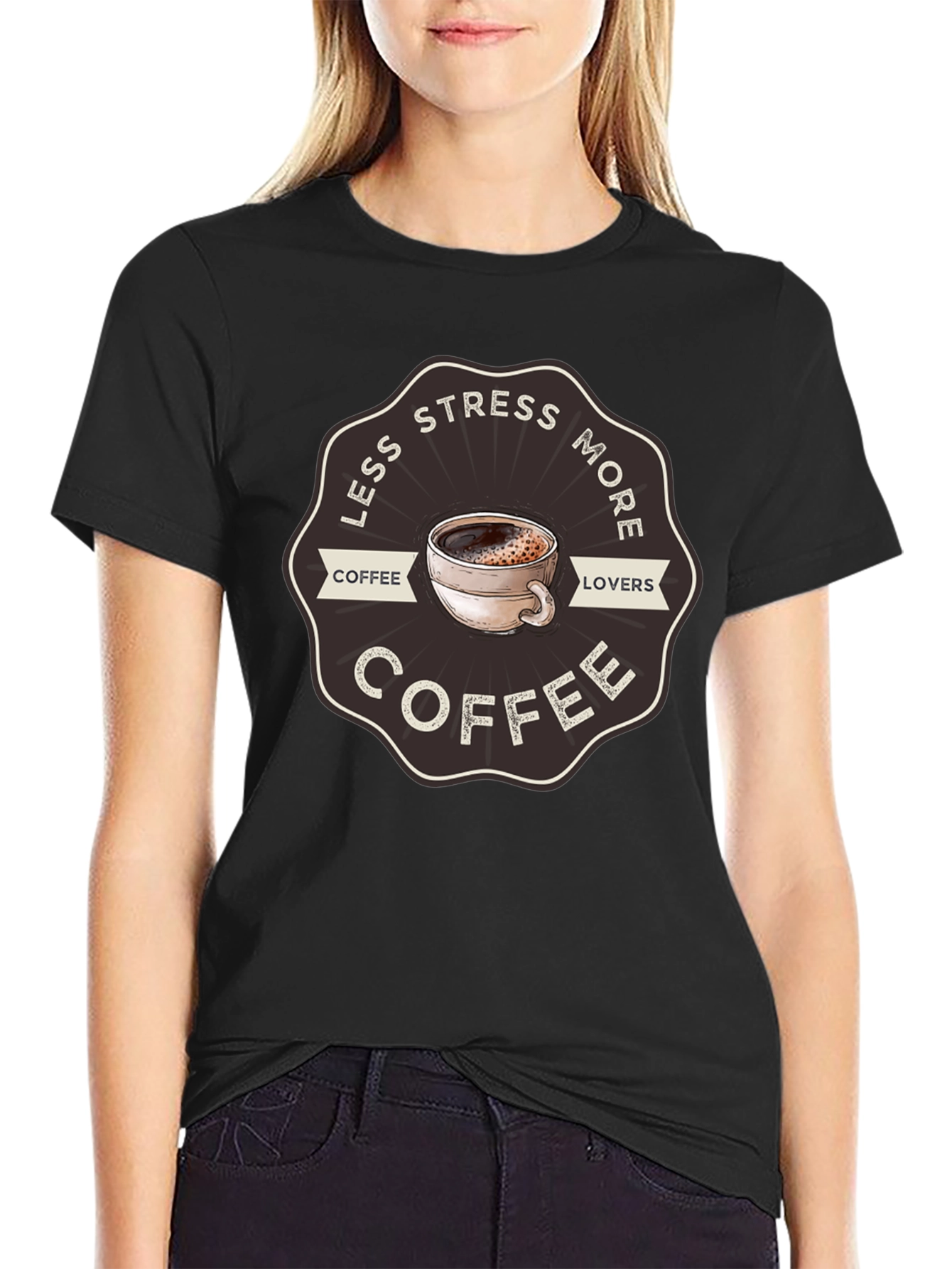 Less Stress More Coffee T-Shirt