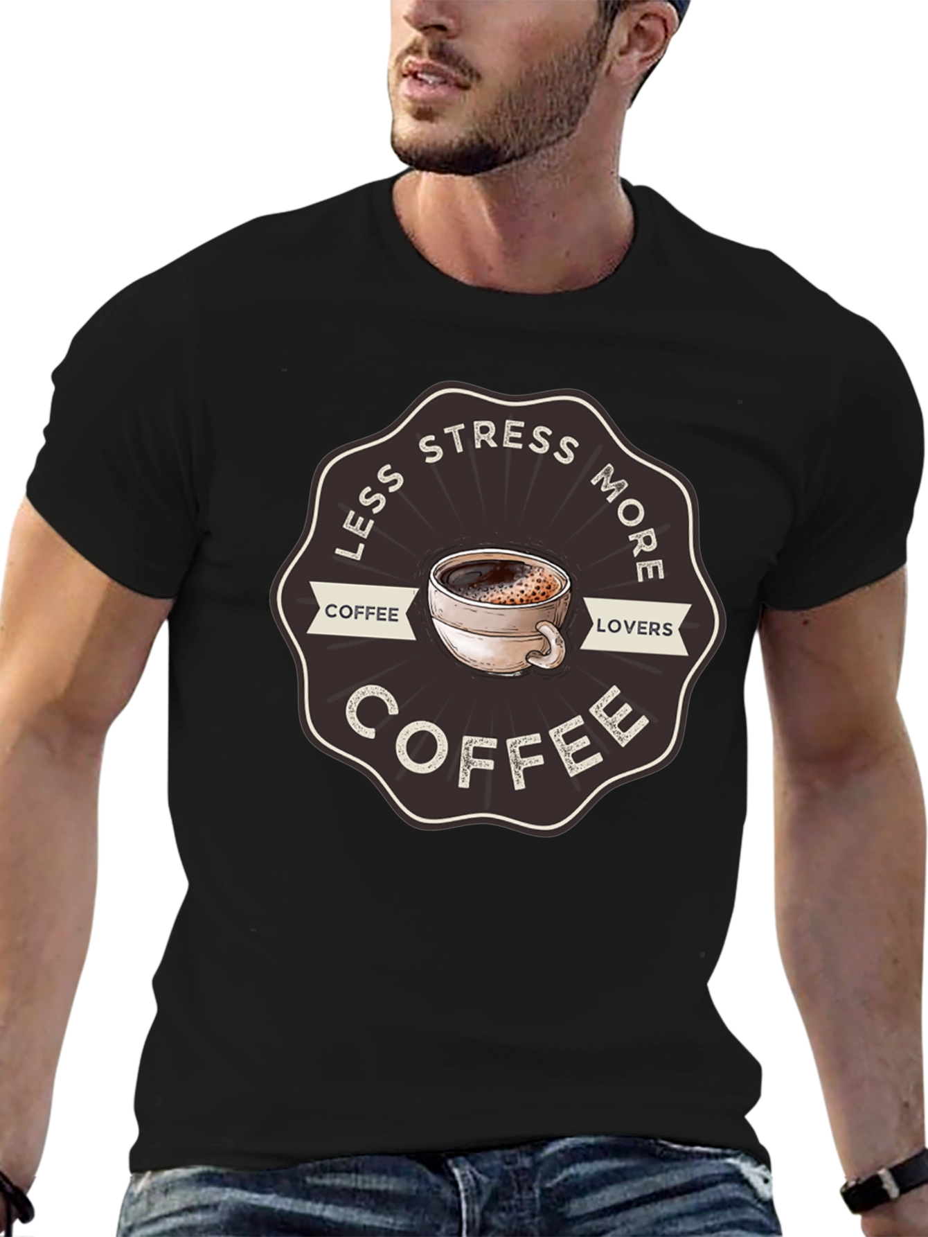 Less Stress More Coffee T-Shirt