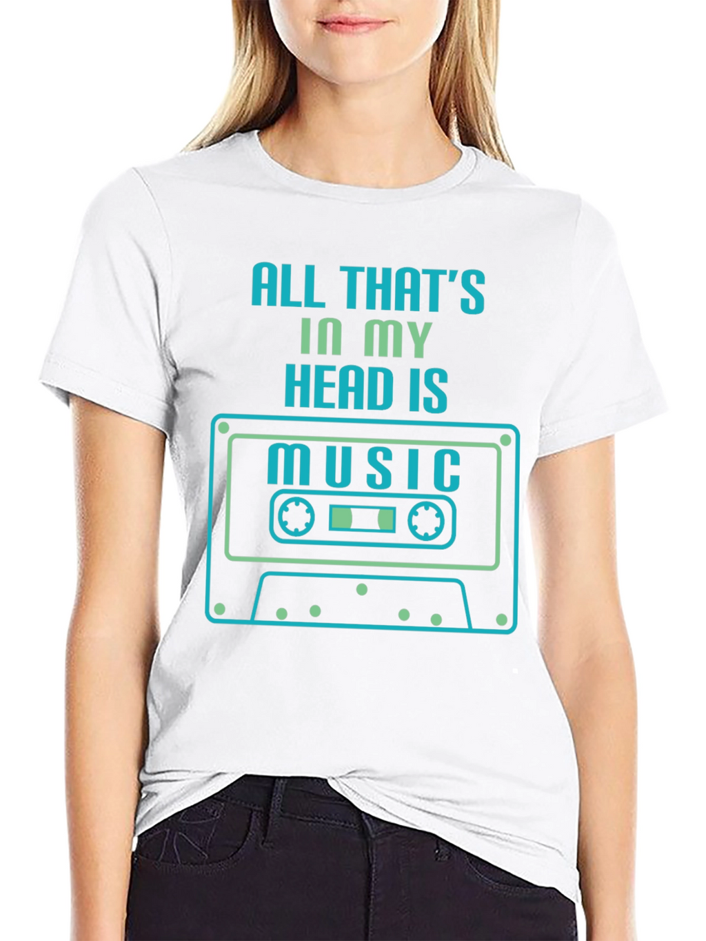 Music Head T-Shirt - Retro Cassette Design