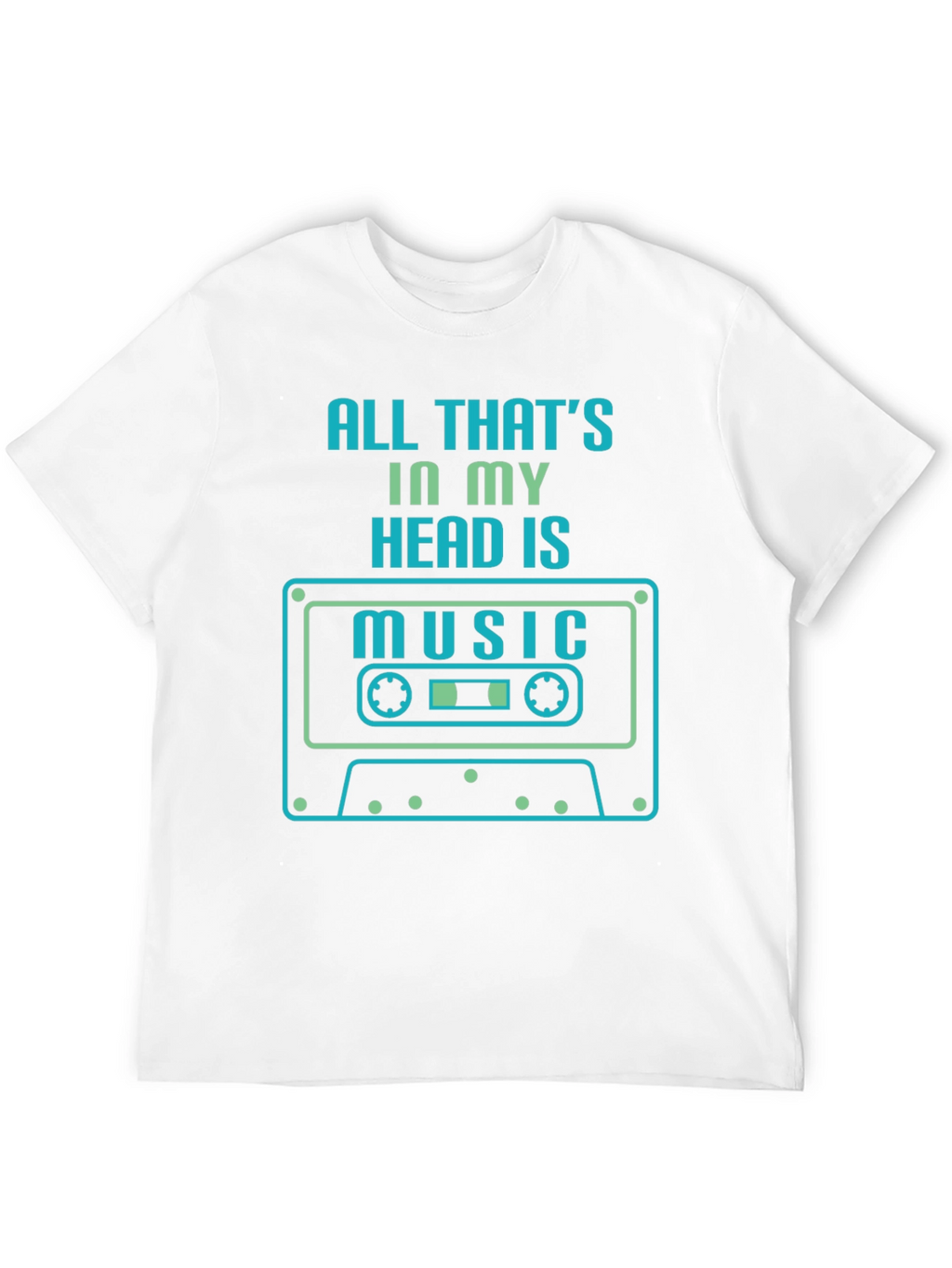 Music Head T-Shirt - Retro Cassette Design