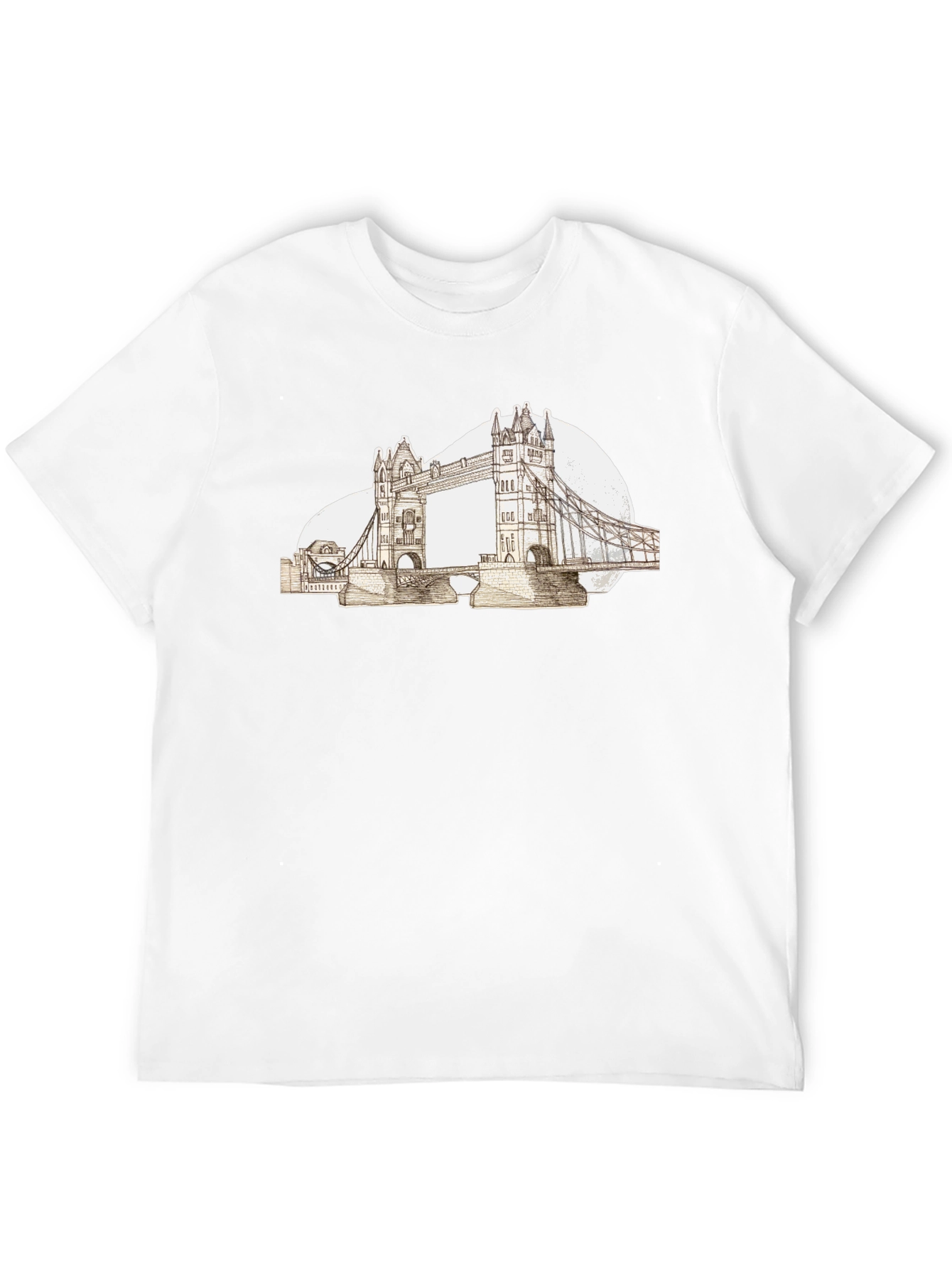 London Bridge Graphic Tee - Black Cotton T-Shirt