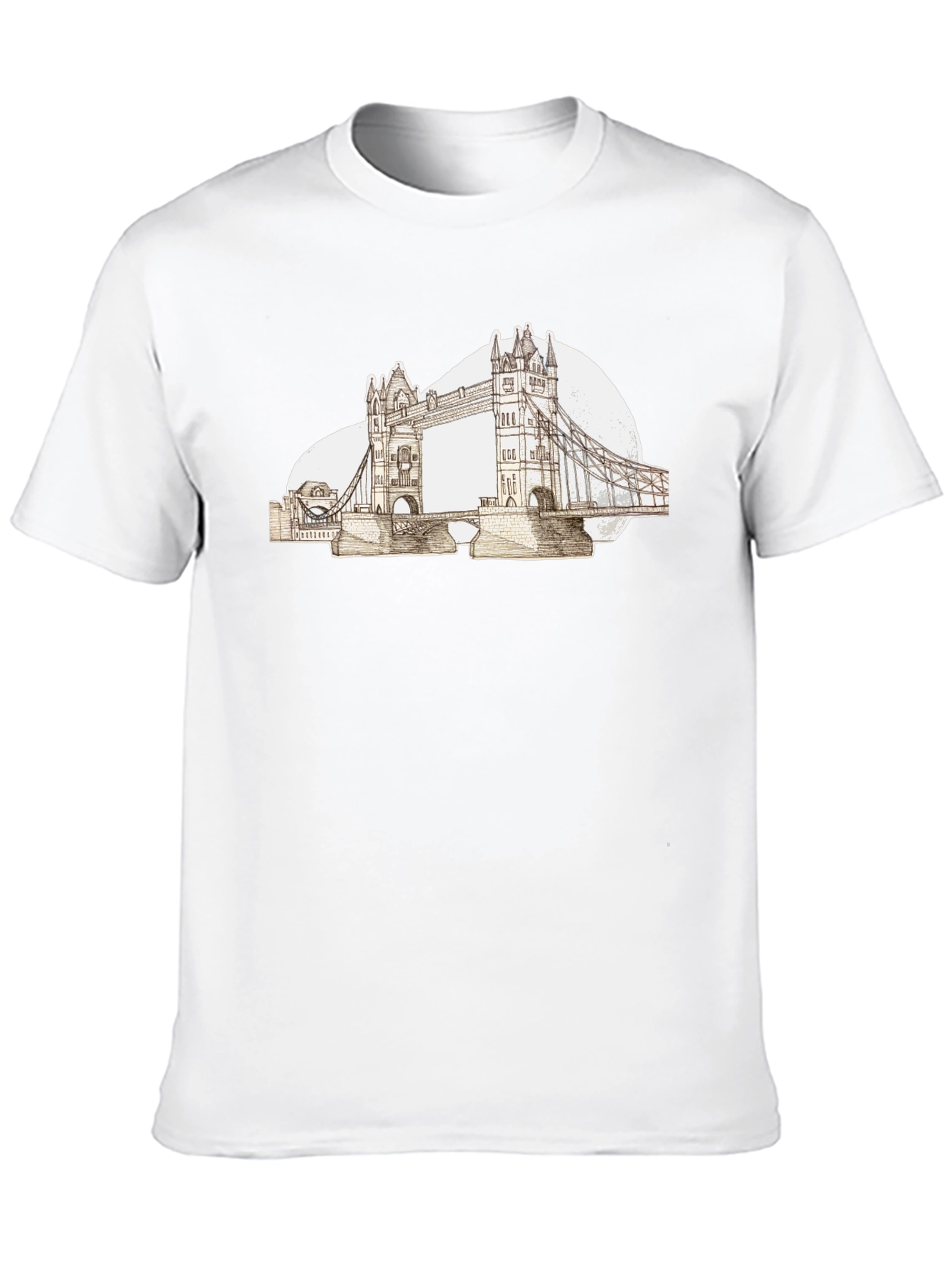 London Bridge Graphic Tee - Black Cotton T-Shirt