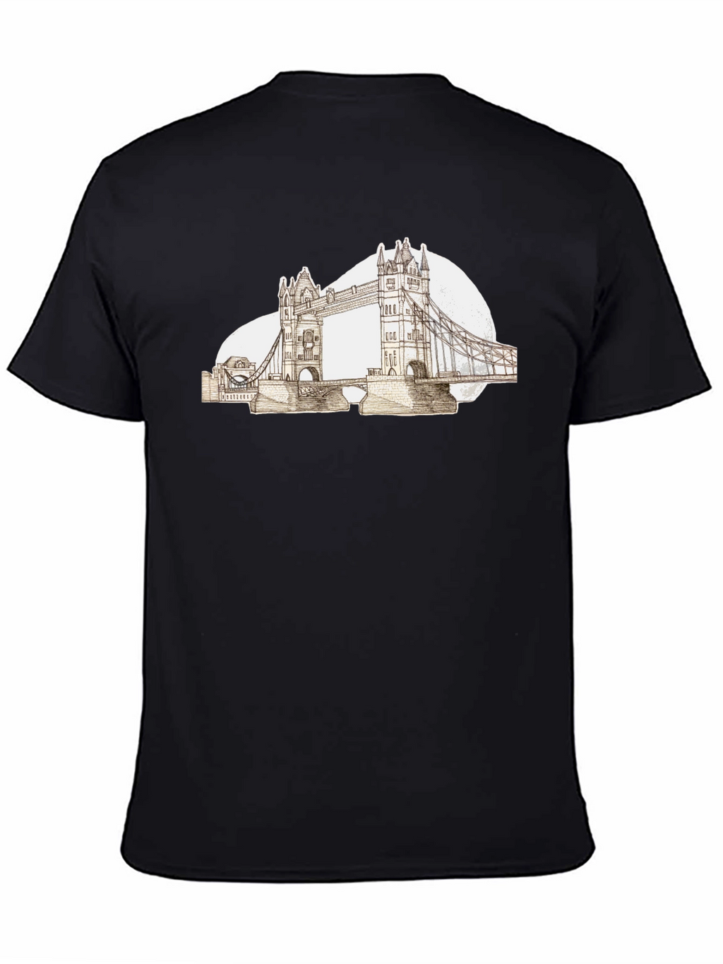 London Bridge Graphic Tee - Black Cotton T-Shirt