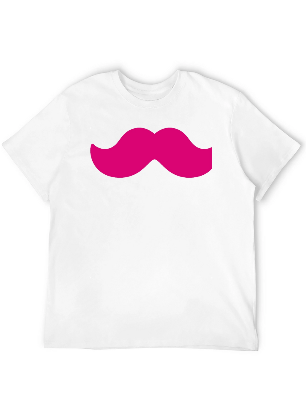 Pink Mustache Black Tee