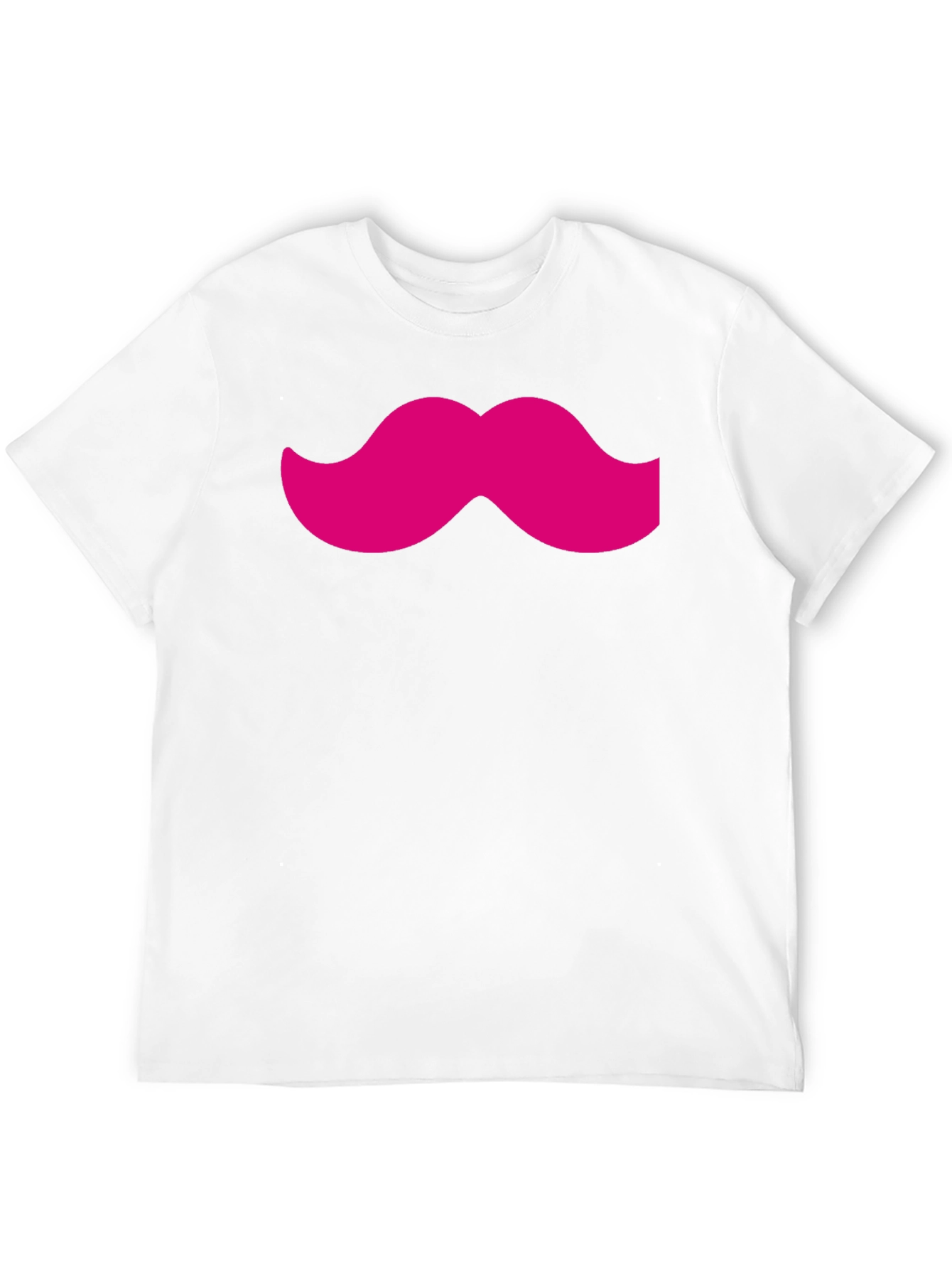 Pink Mustache Black Tee