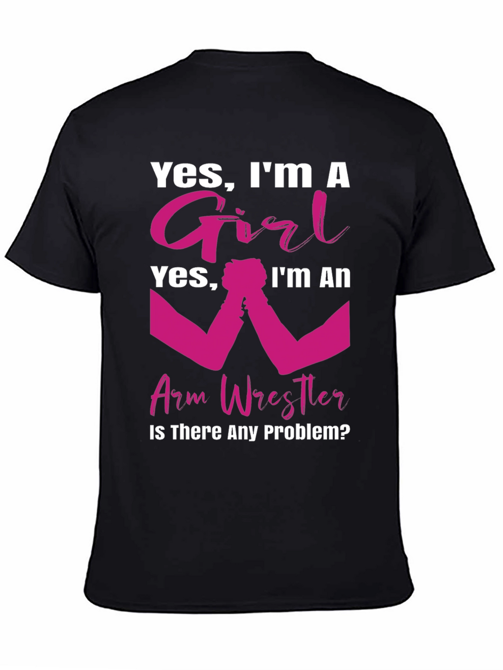 Girl Arm Wrestler T-Shirt - Powerful & Playful Design