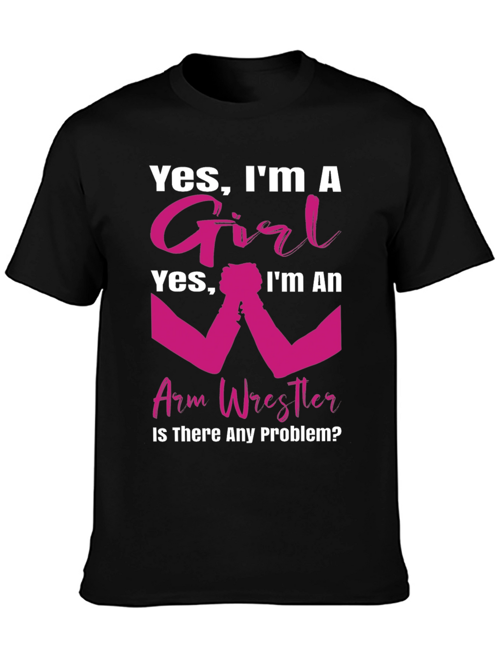 Girl Arm Wrestler T-Shirt - Powerful & Playful Design
