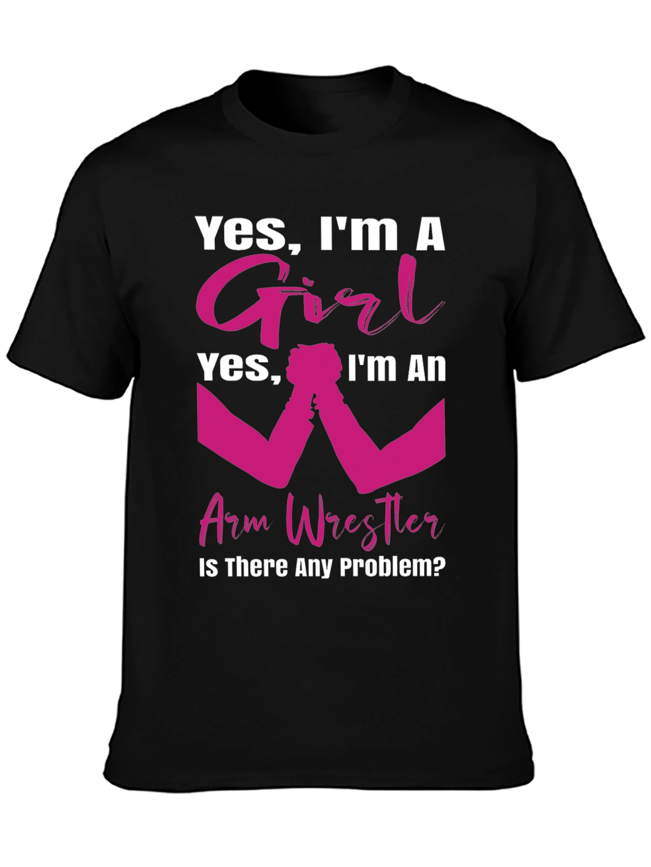 Girl Arm Wrestler T-Shirt - Powerful & Playful Design