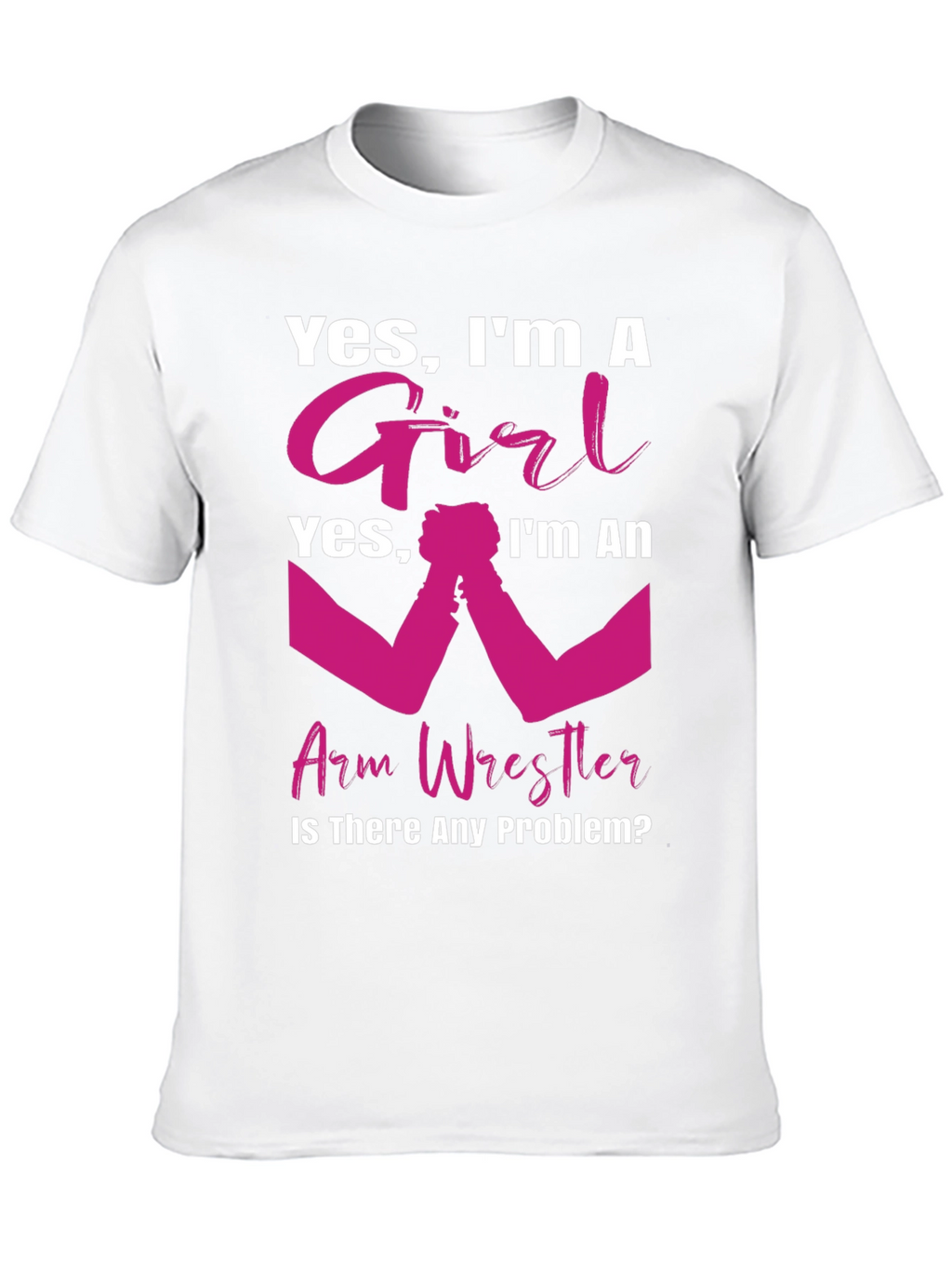 Girl Arm Wrestler T-Shirt - Powerful & Playful Design