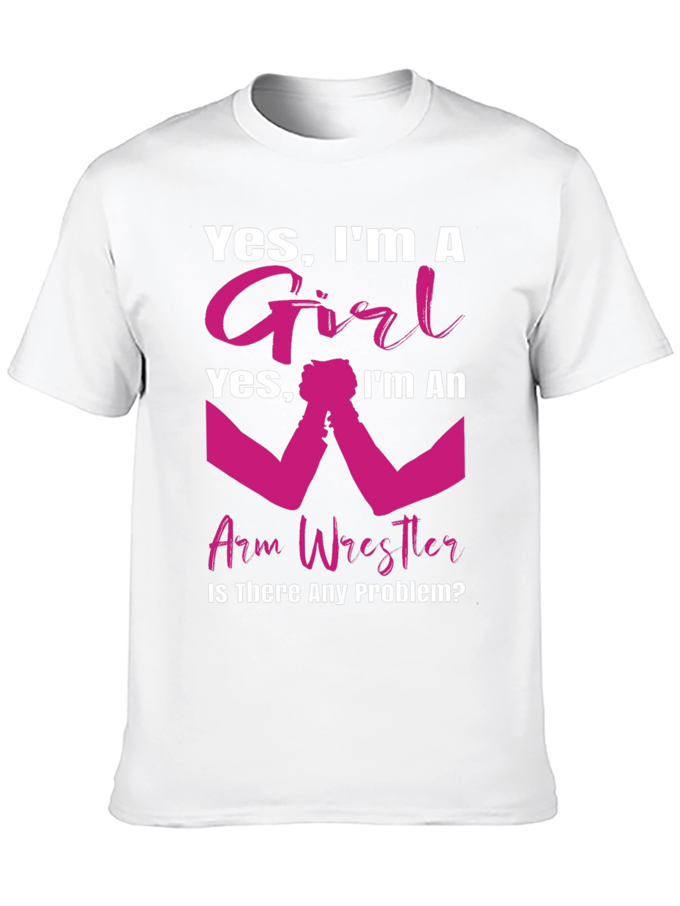Girl Arm Wrestler T-Shirt - Powerful & Playful Design