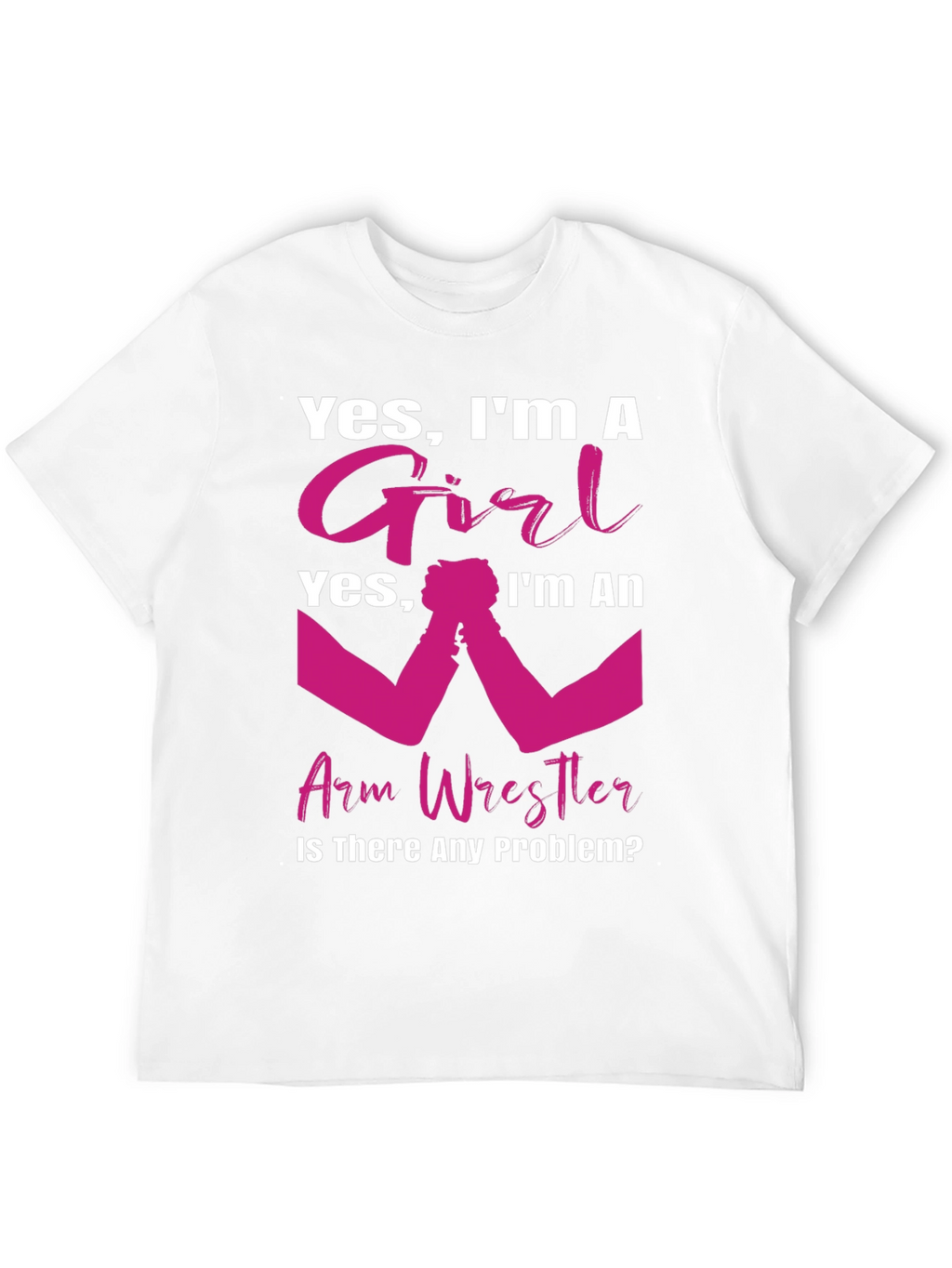 Girl Arm Wrestler T-Shirt - Powerful & Playful Design