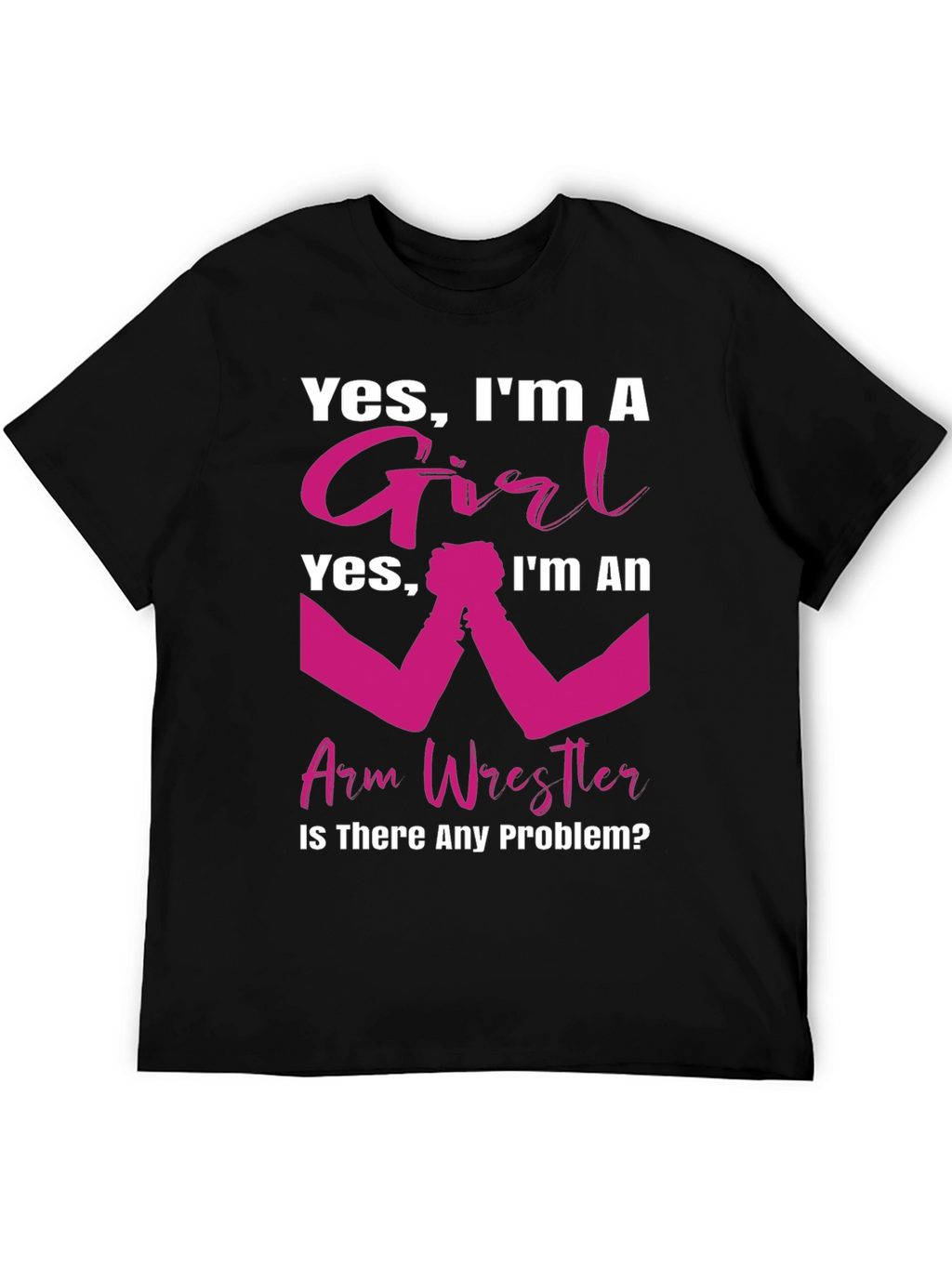 Girl Arm Wrestler T-Shirt - Powerful & Playful Design