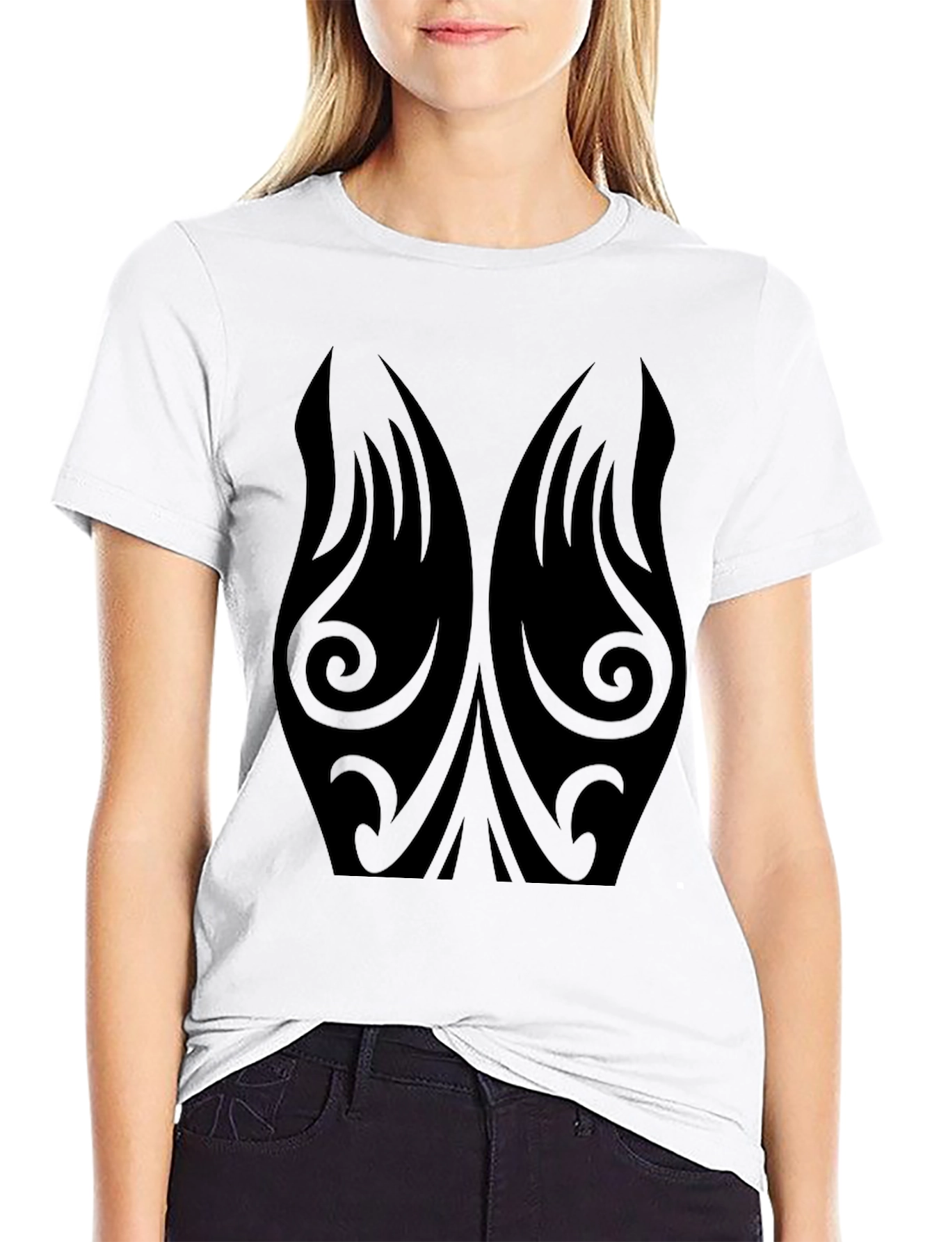 Tribal Tattoo Design Black T-Shirt