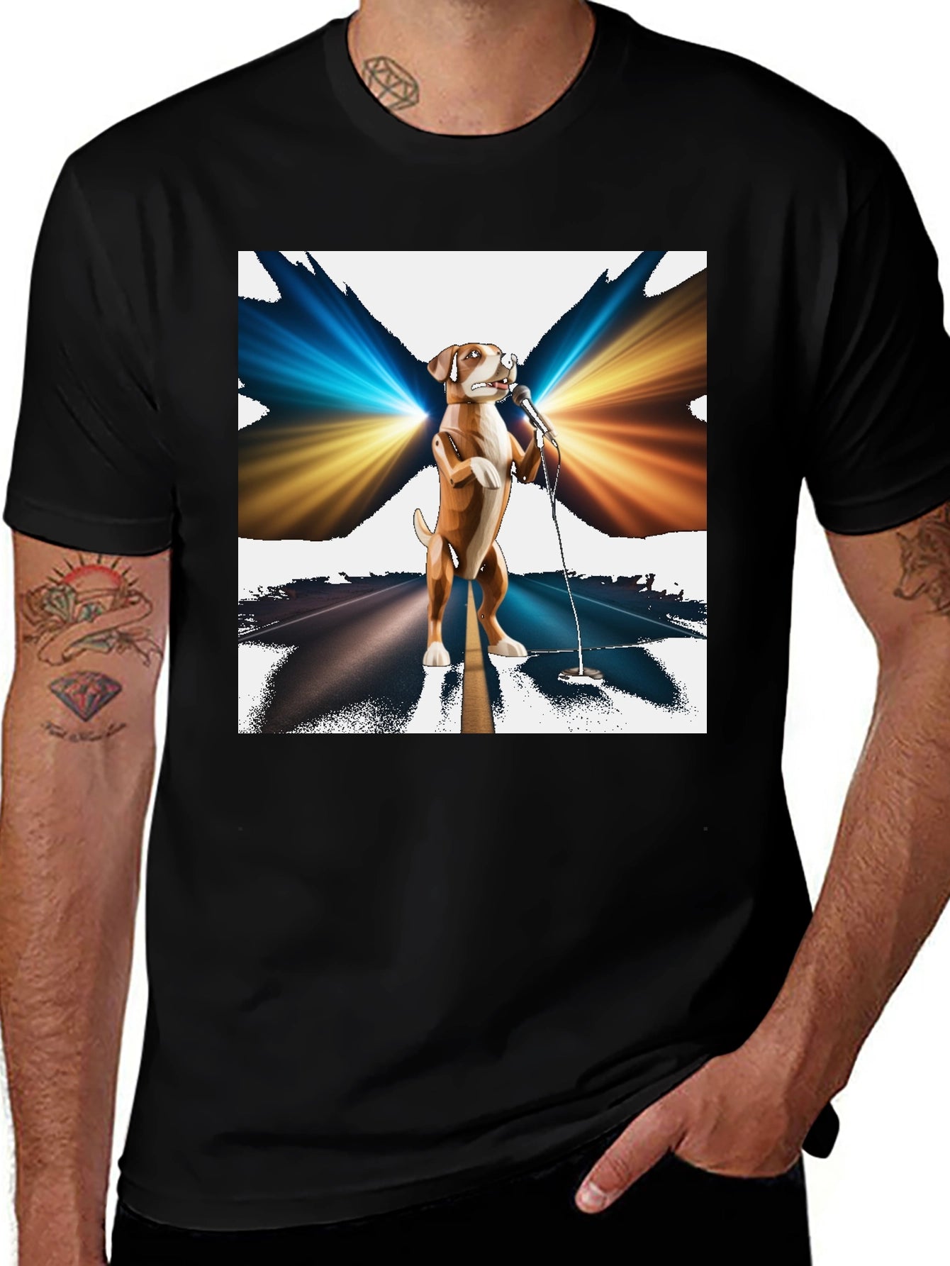 Dog Singer Graphic T-Shirt