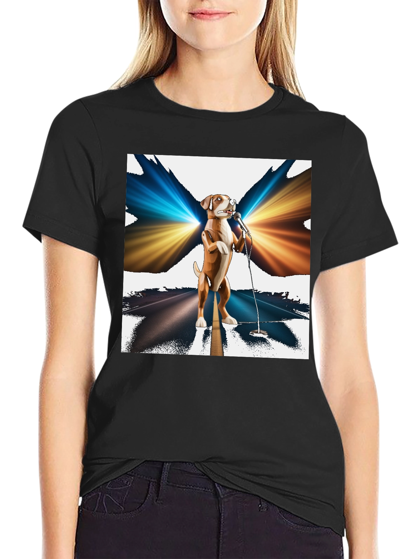 Dog Singer Graphic T-Shirt