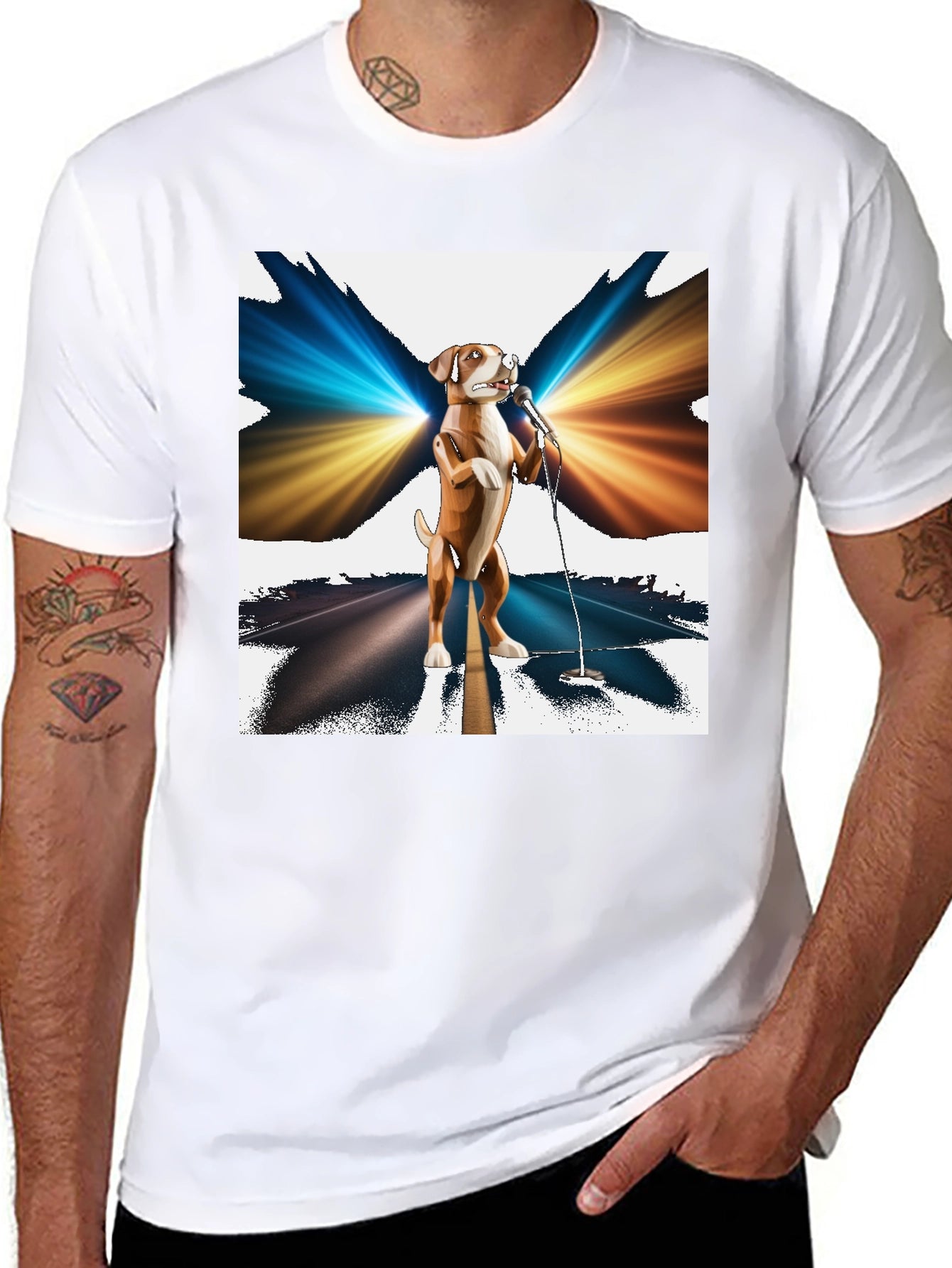 Dog Singer Graphic T-Shirt