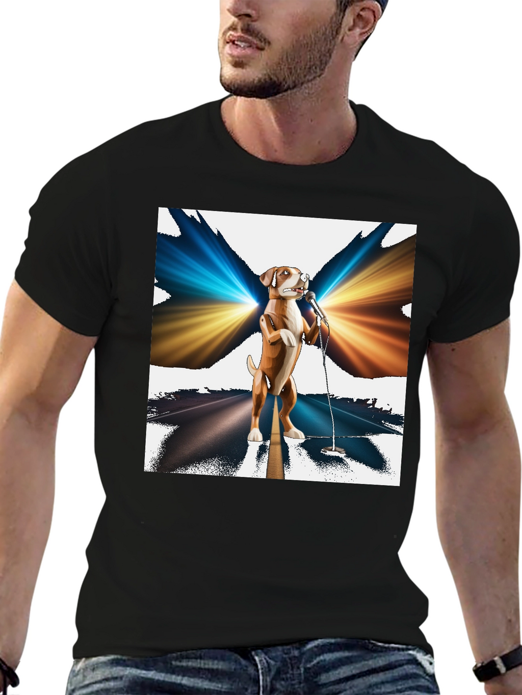 Dog Singer Graphic T-Shirt