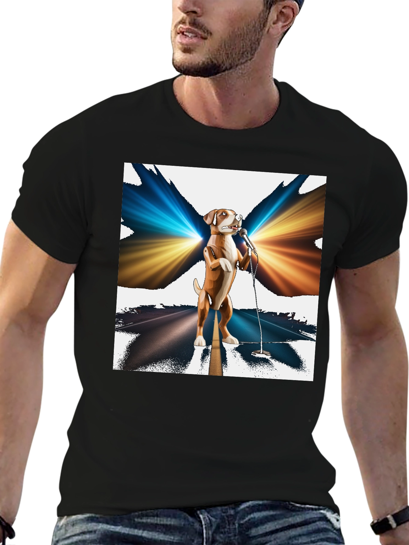 Dog Singer Graphic T-Shirt