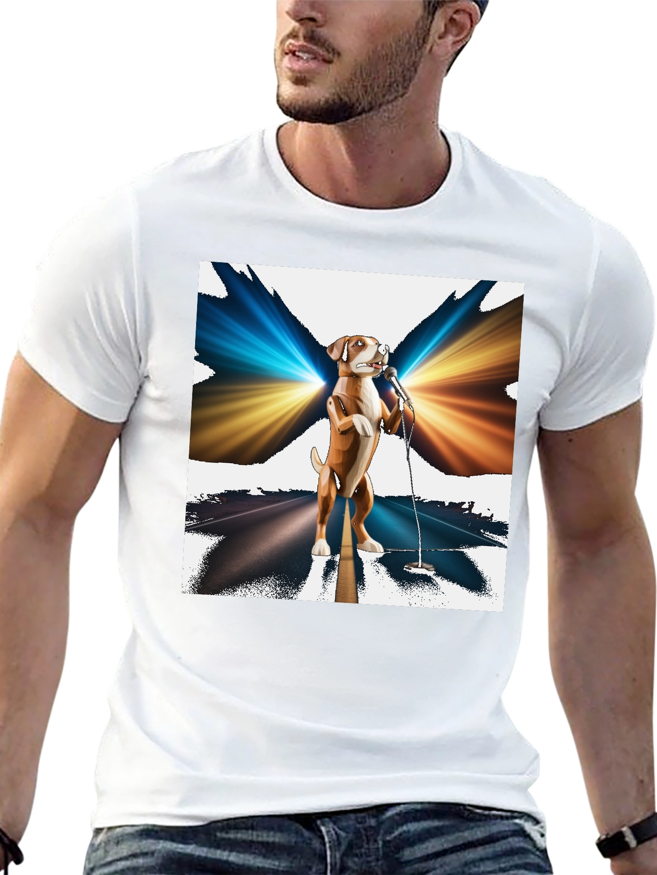 Dog Singer Graphic T-Shirt