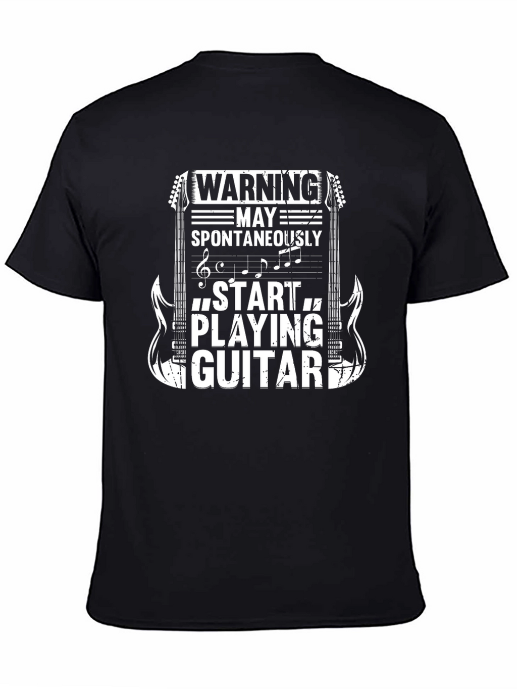 Warning May Spontaneously Play Guitar T-Shirt