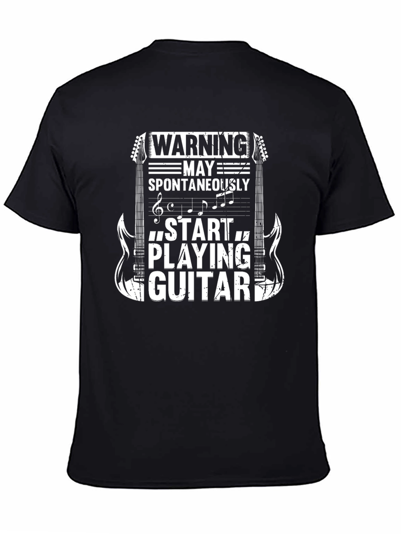 Warning May Spontaneously Play Guitar T-Shirt