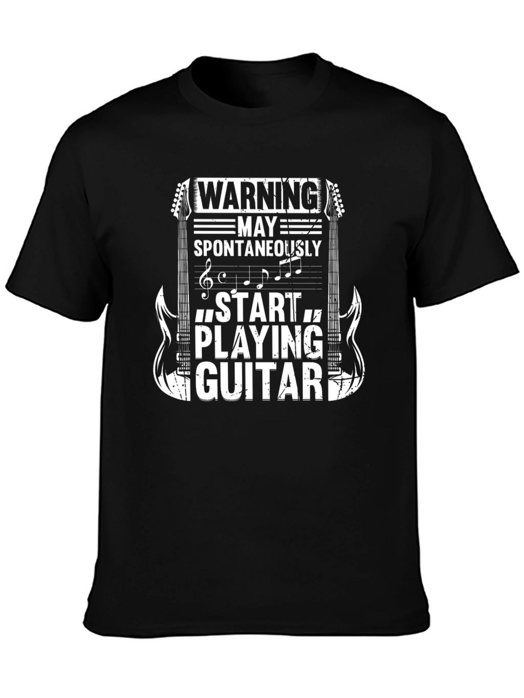 Warning May Spontaneously Play Guitar T-Shirt