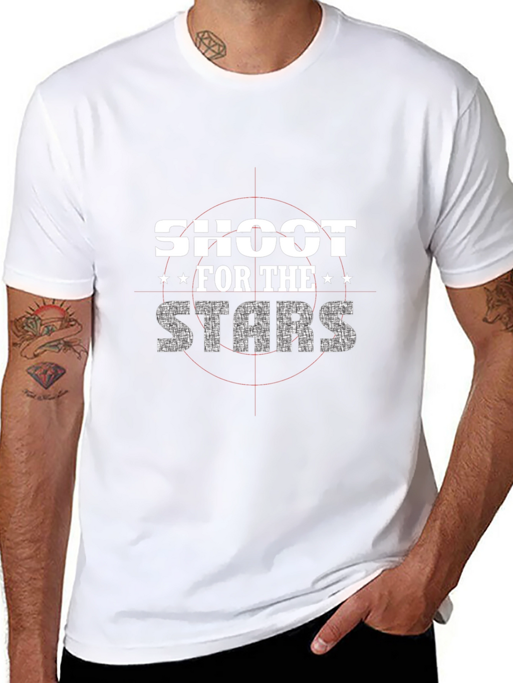 Shoot for the Stars Graphic Tee - Black