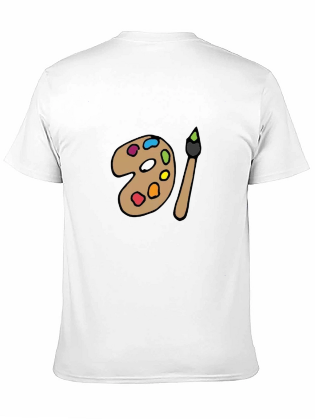 Artist Palette Graphic Tee - Black Cotton Shirt