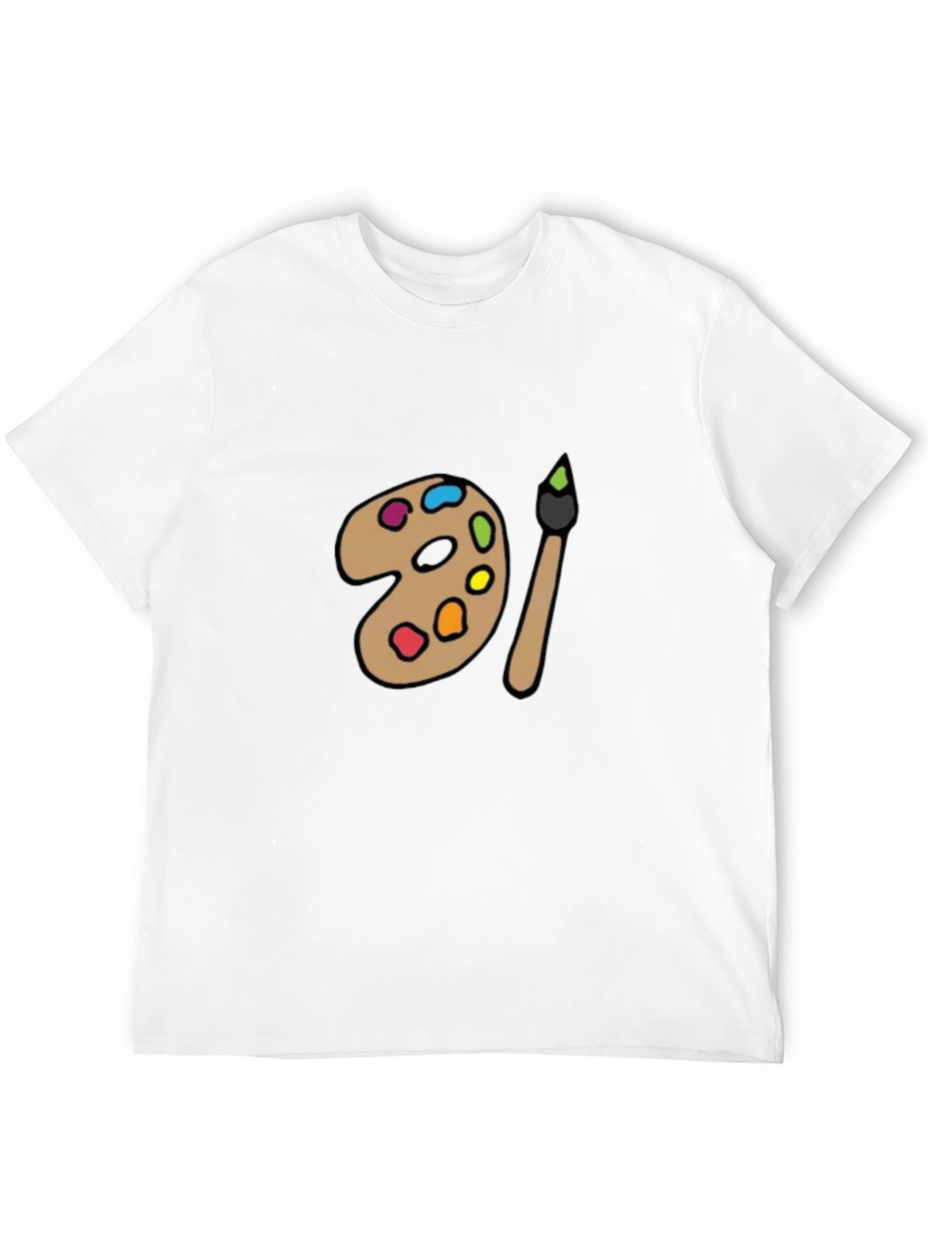 Artist Palette Graphic Tee - Black Cotton Shirt