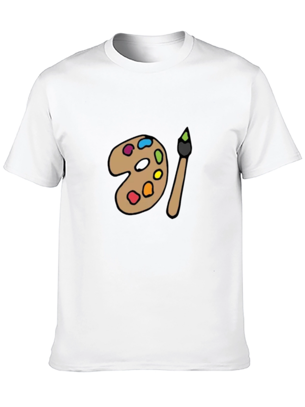 Artist Palette Graphic Tee - Black Cotton Shirt