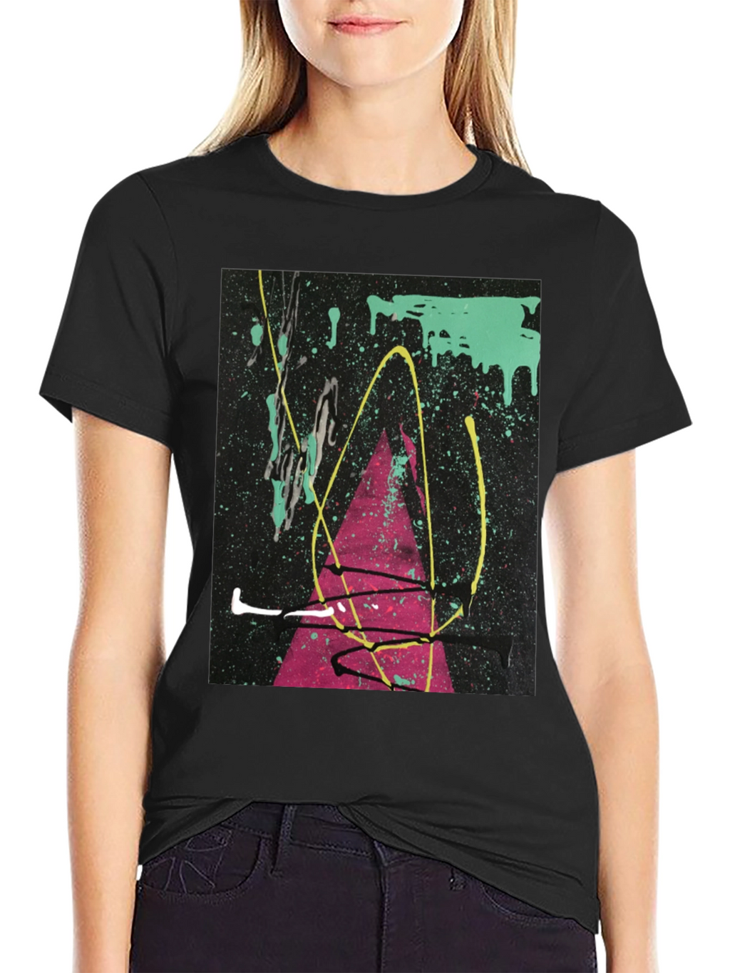 Abstract Art Splatter T-Shirt - Modern Graphic Tee
