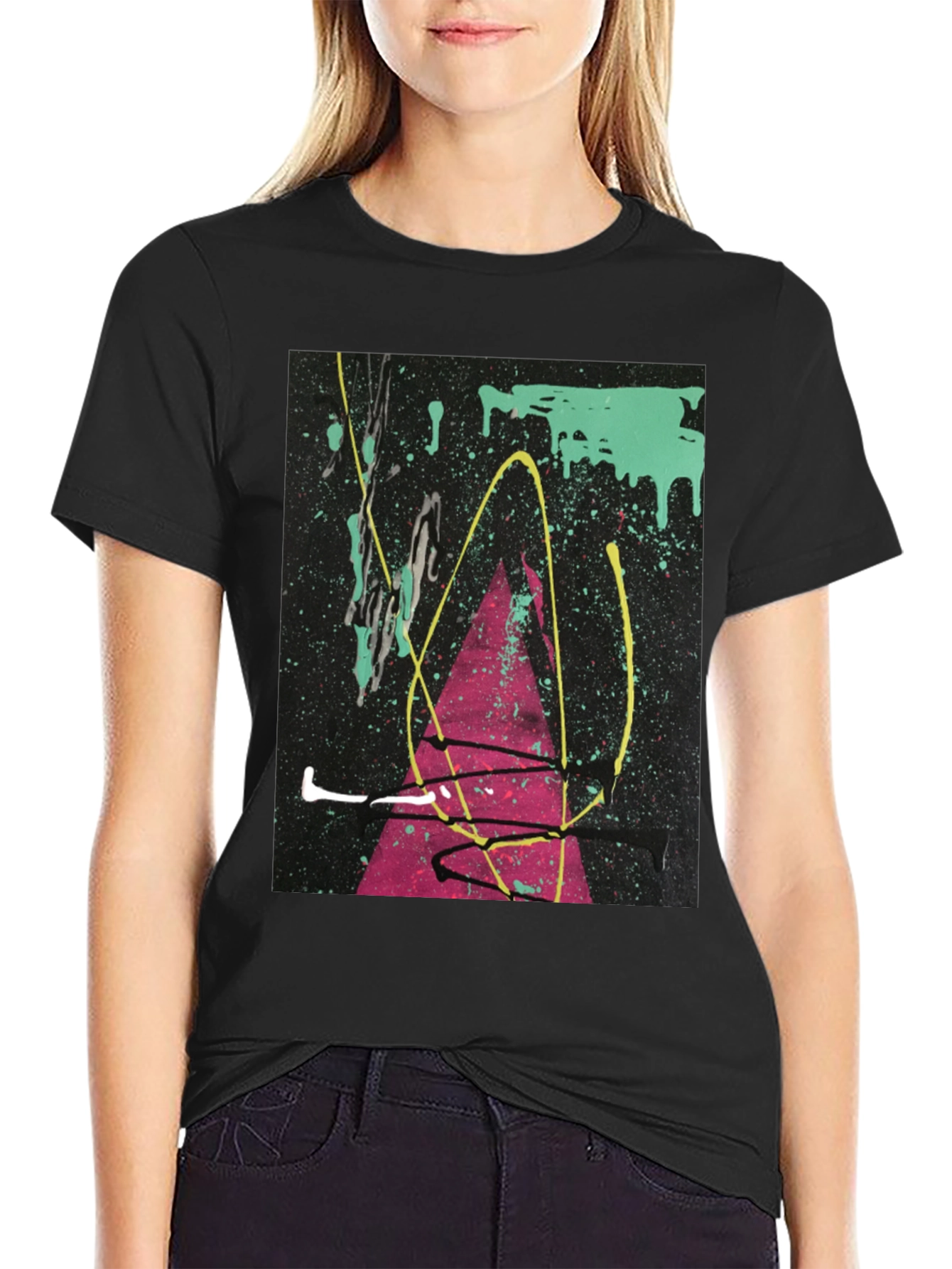 Abstract Art Splatter T-Shirt - Modern Graphic Tee