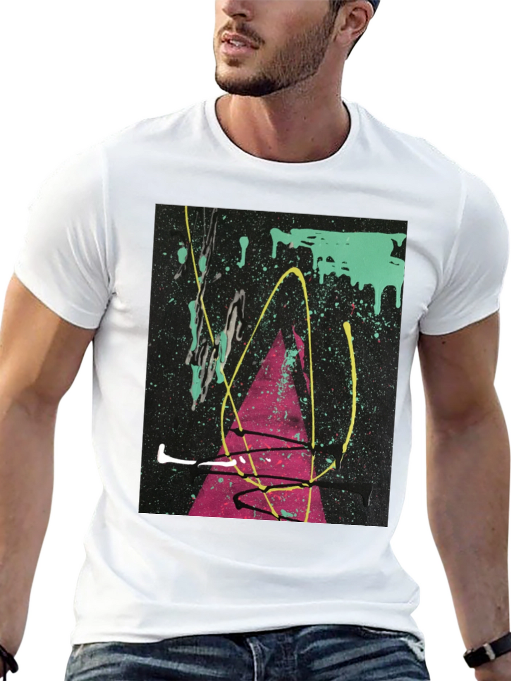 Abstract Art Splatter T-Shirt - Modern Graphic Tee