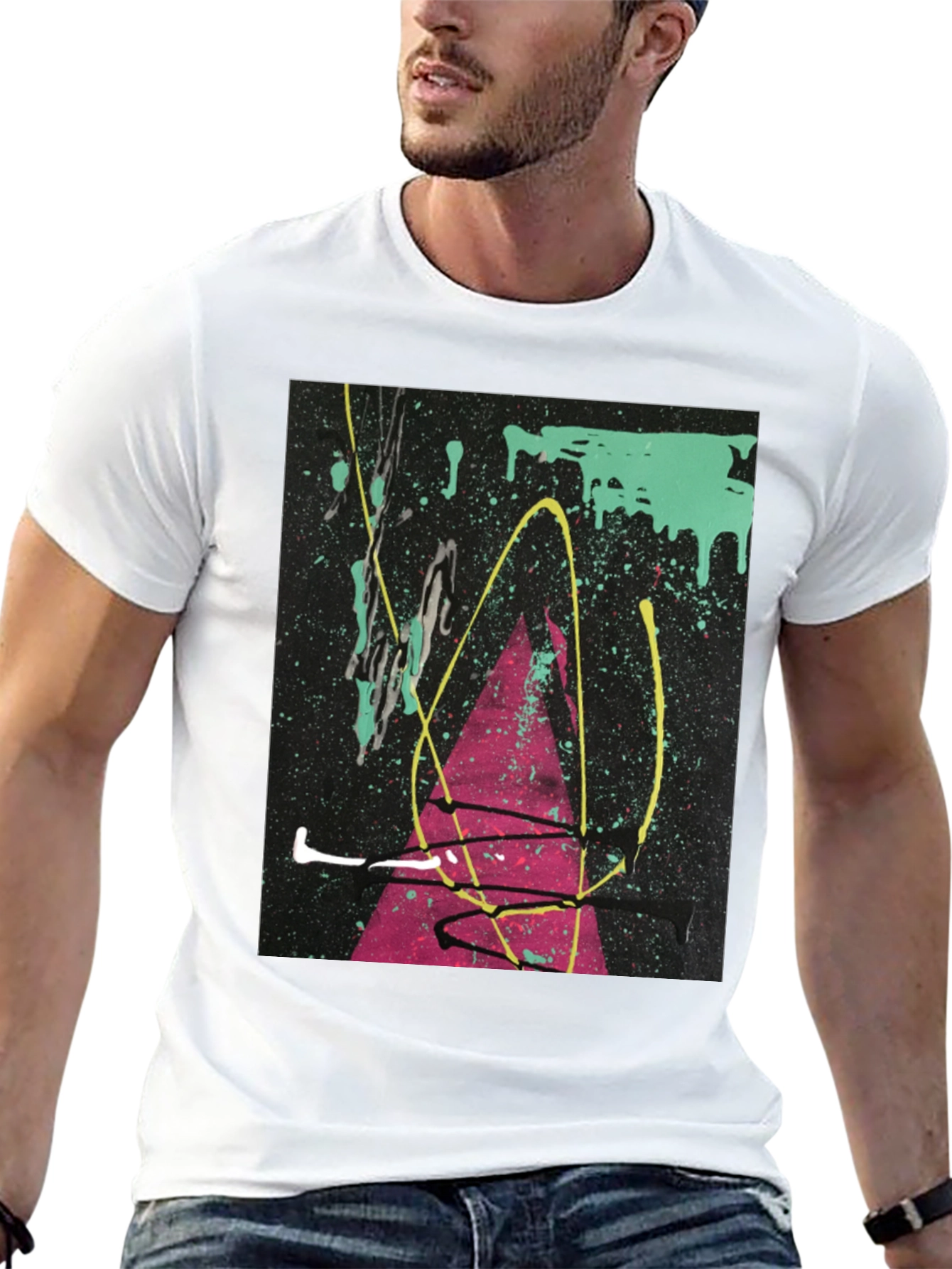 Abstract Art Splatter T-Shirt - Modern Graphic Tee