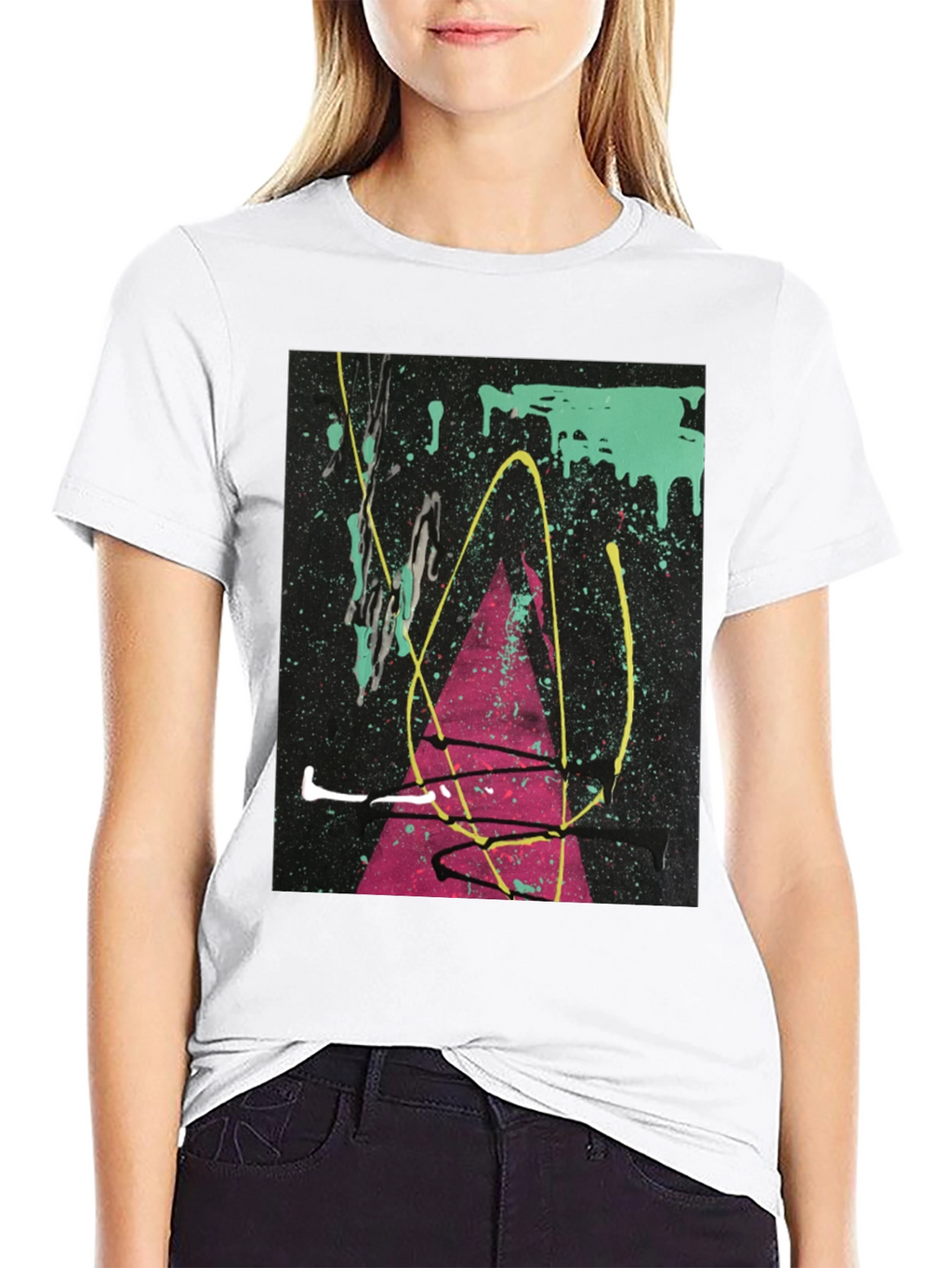 Abstract Art Splatter T-Shirt - Modern Graphic Tee