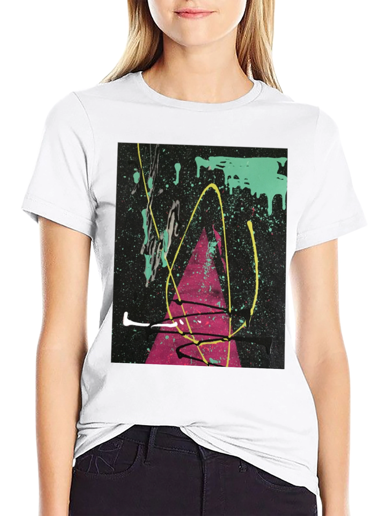 Abstract Art Splatter T-Shirt - Modern Graphic Tee