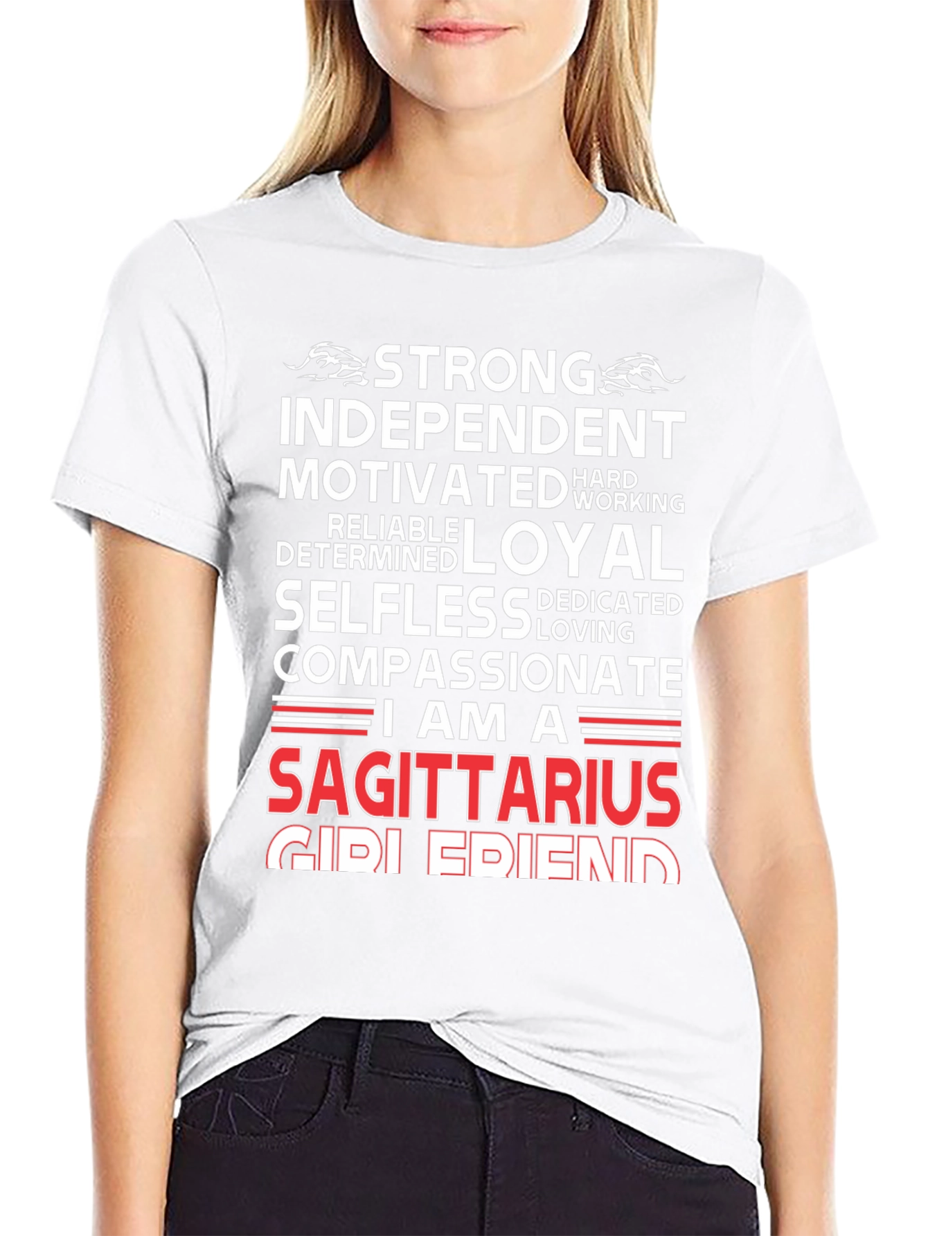 Sagittarius Zodiac T-Shirt - Strong Independent Loyal